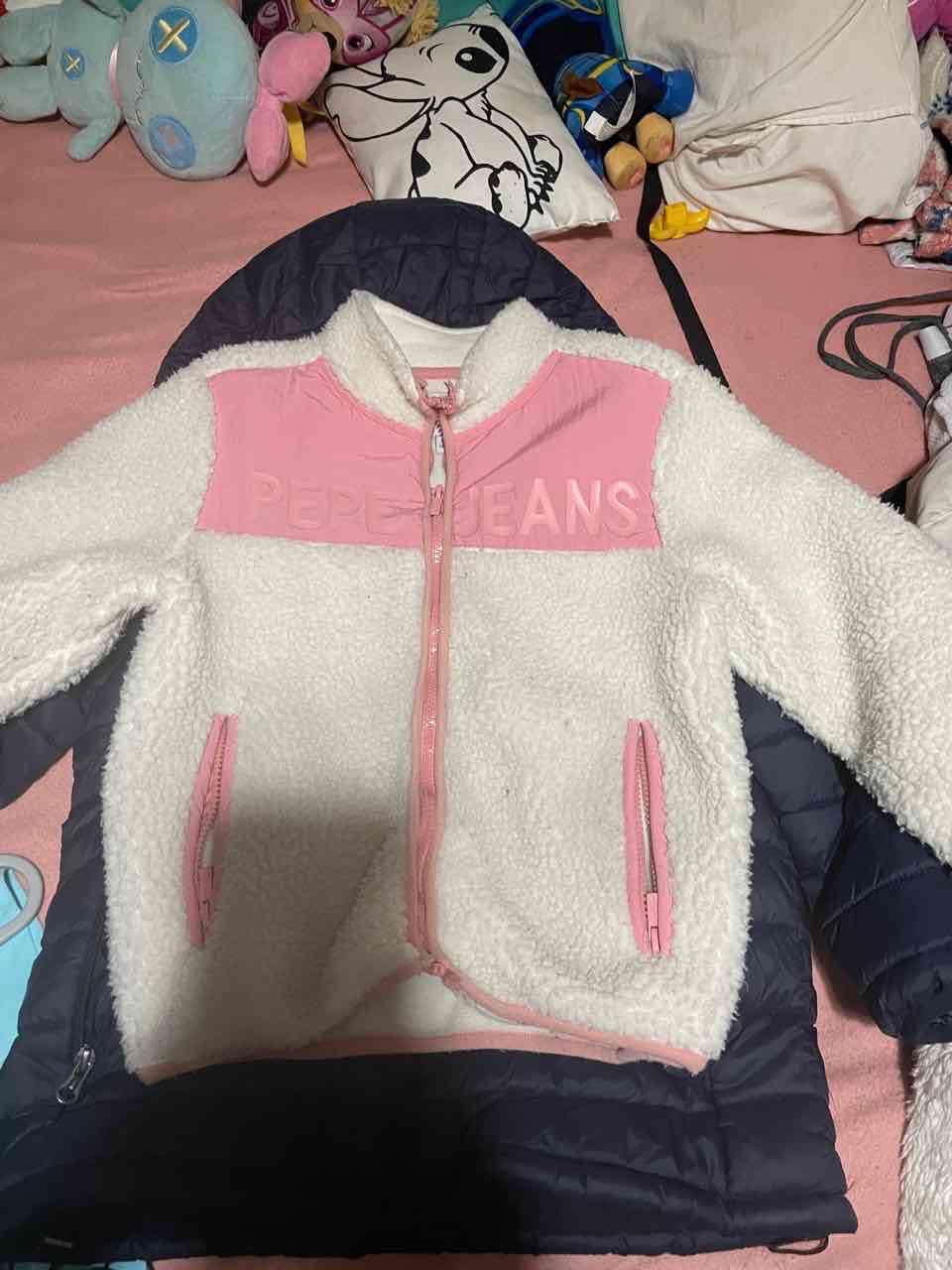 Chaqueta Pepe Jeans blanca y rosada - miniatura 1