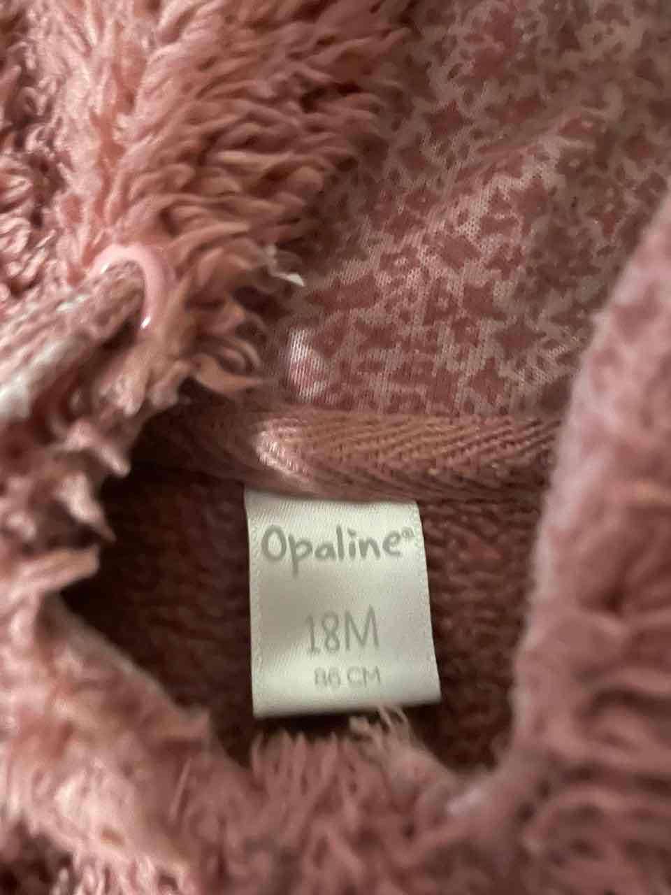 Abrigo felpa infantil marrón con capucha - miniatura 2