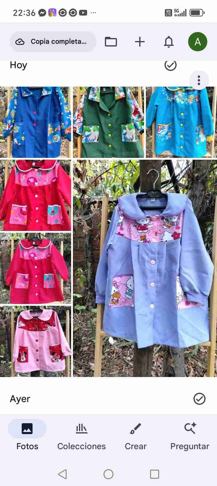 Delantal verde infantil con estampado - miniatura 3