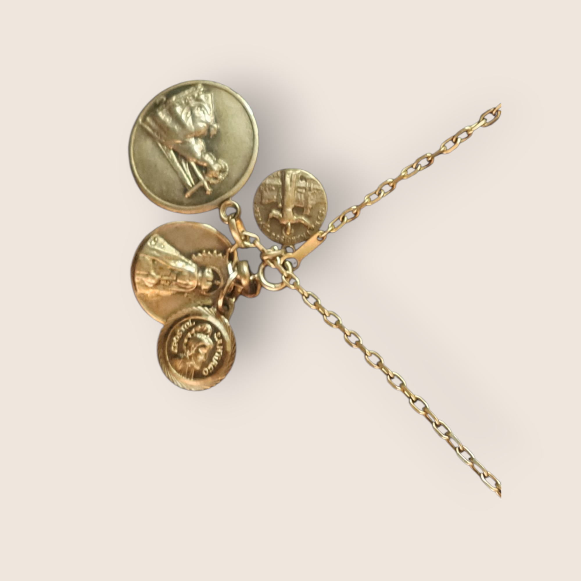 Cadena de Plata 925 con 4 Medallas Religiosas - miniatura 2