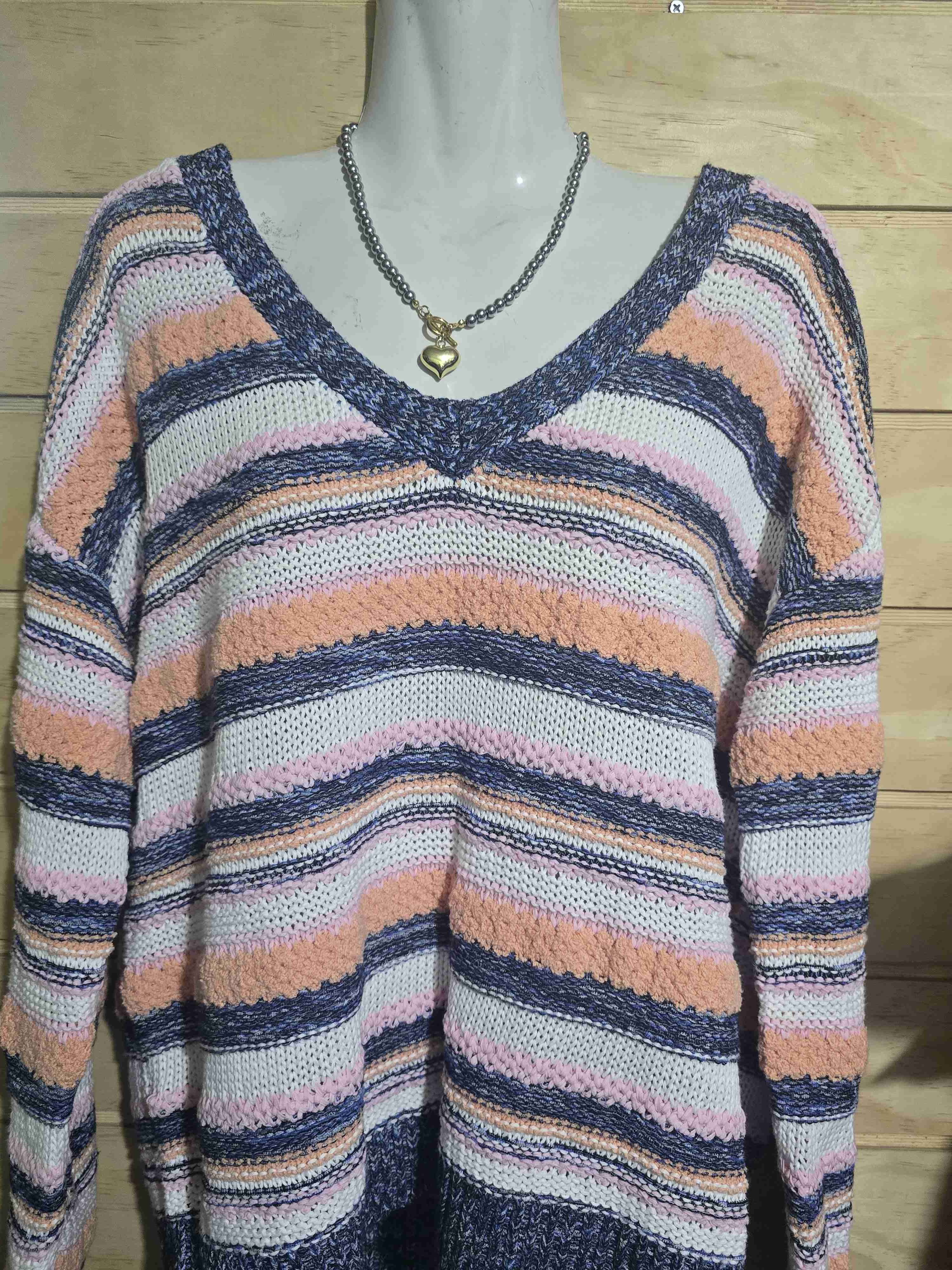 Suéter rayado multicolor - miniatura 3