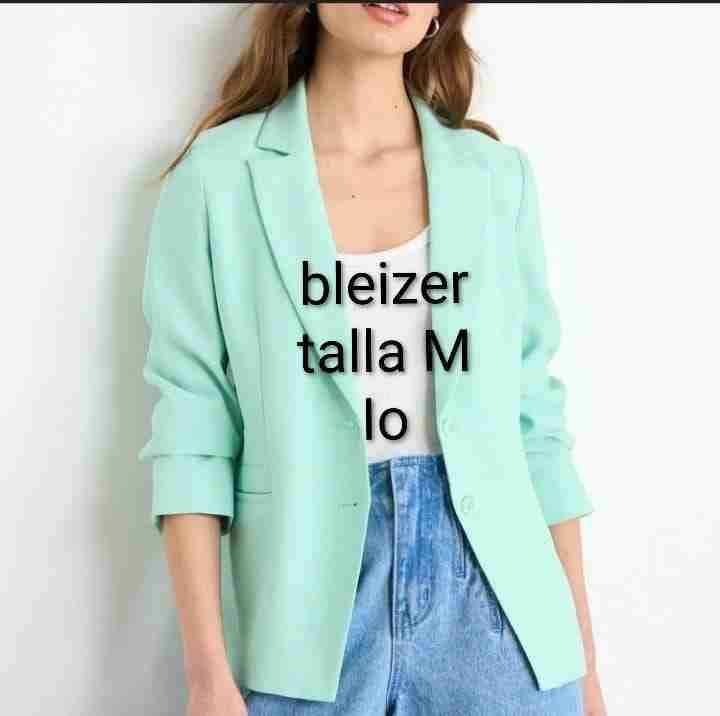 Blazer verde menta talla M - miniatura 1