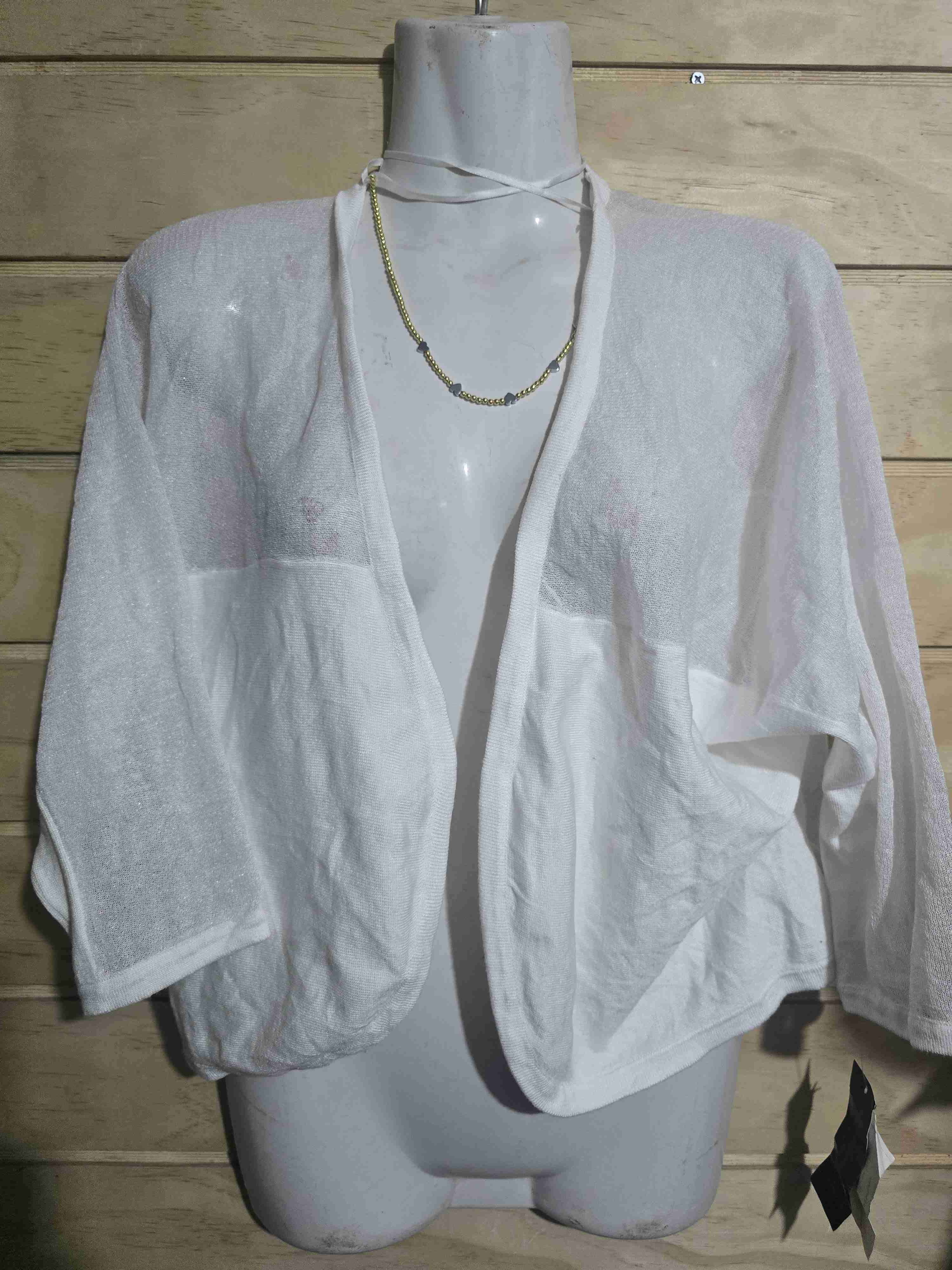 Cárdigan blanco ligero - miniatura 2