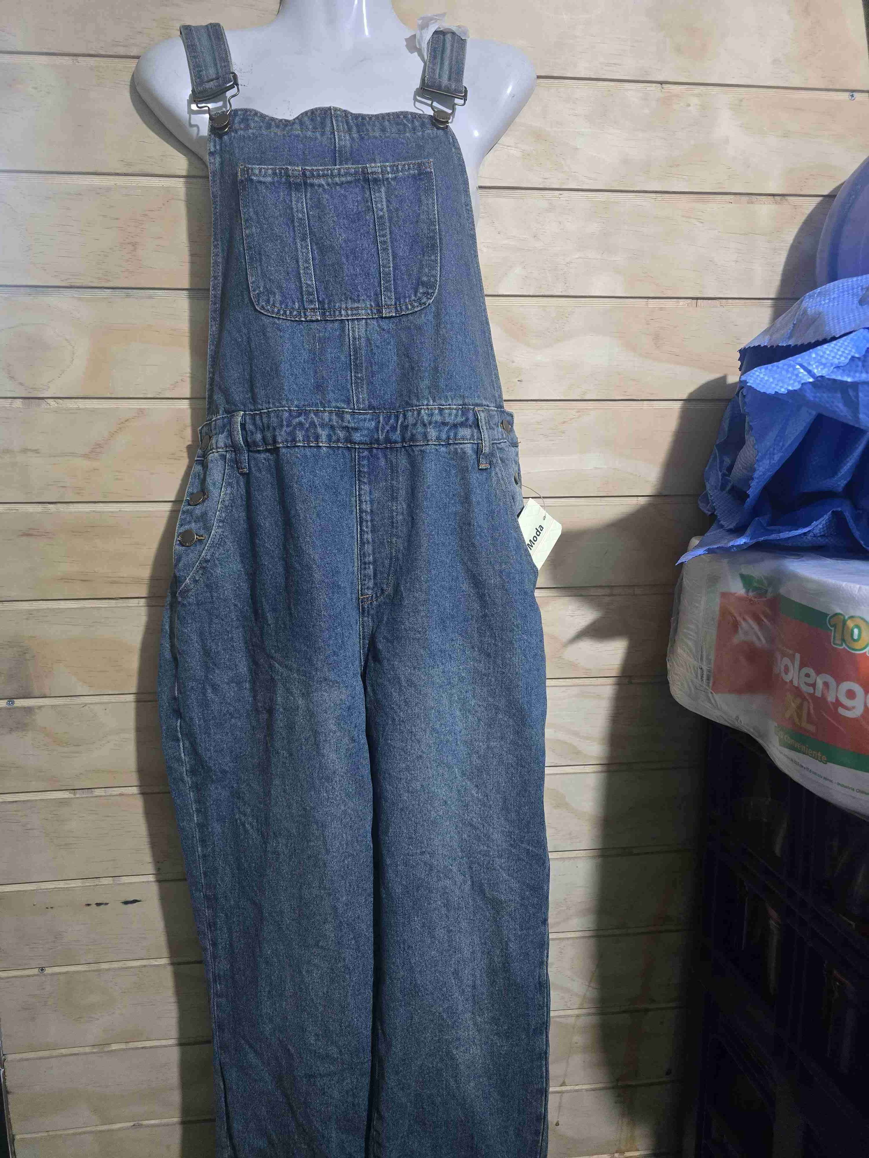 Jardinera de mezclilla azul - miniatura 6