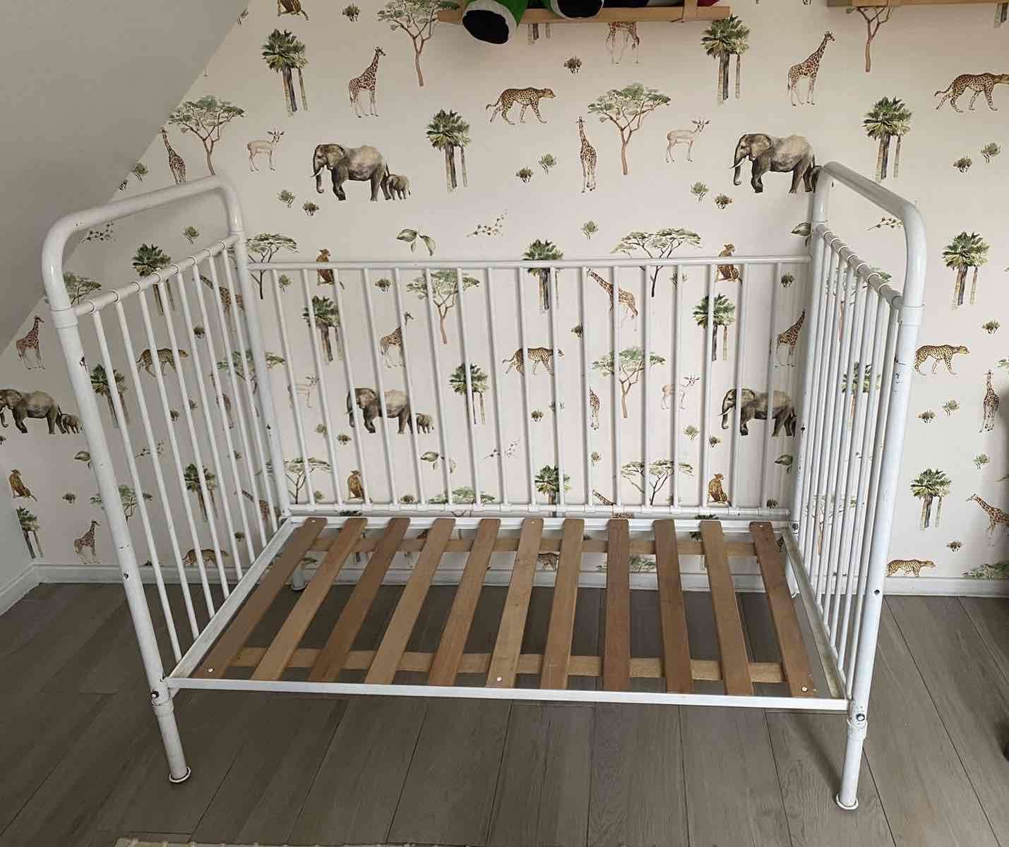 Cuna infantil blanca metálica - miniatura 4