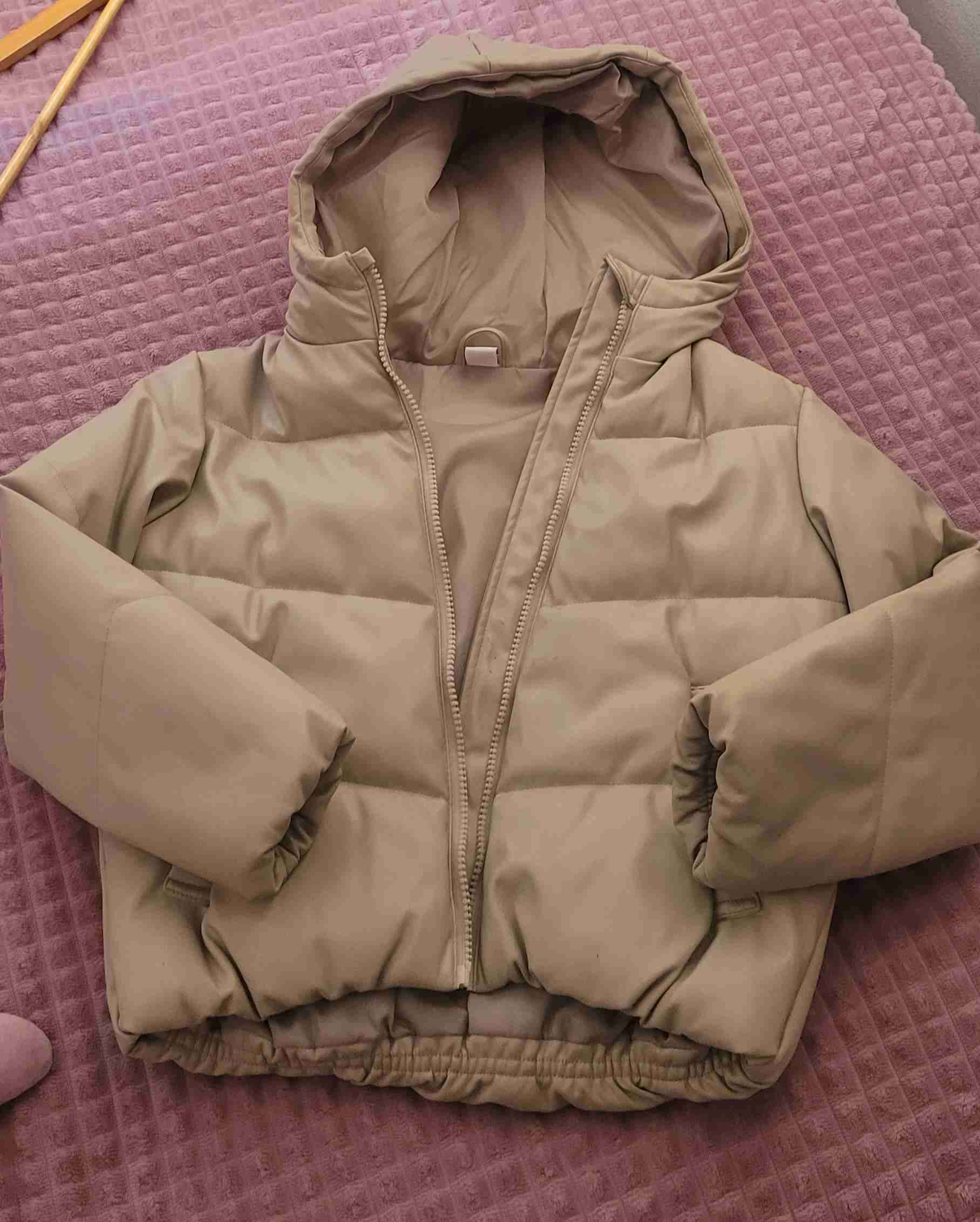 Parka para niña efecto cuero - miniatura 4