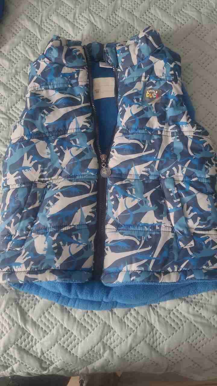 Chaqueta acolchada azul para niño - miniatura 3