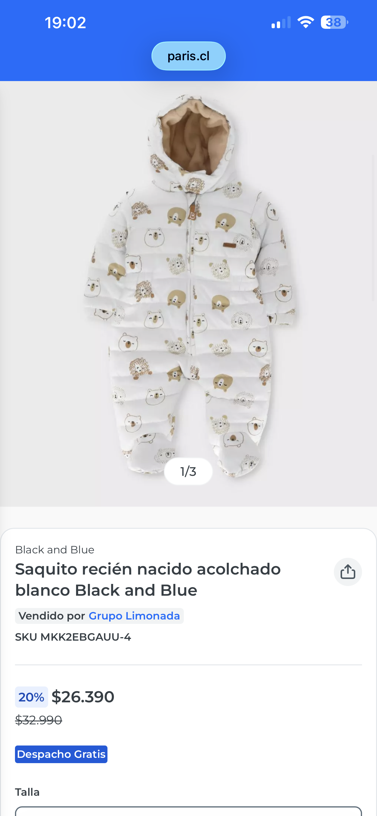 Enterito invierno bebé ositos - miniatura 2