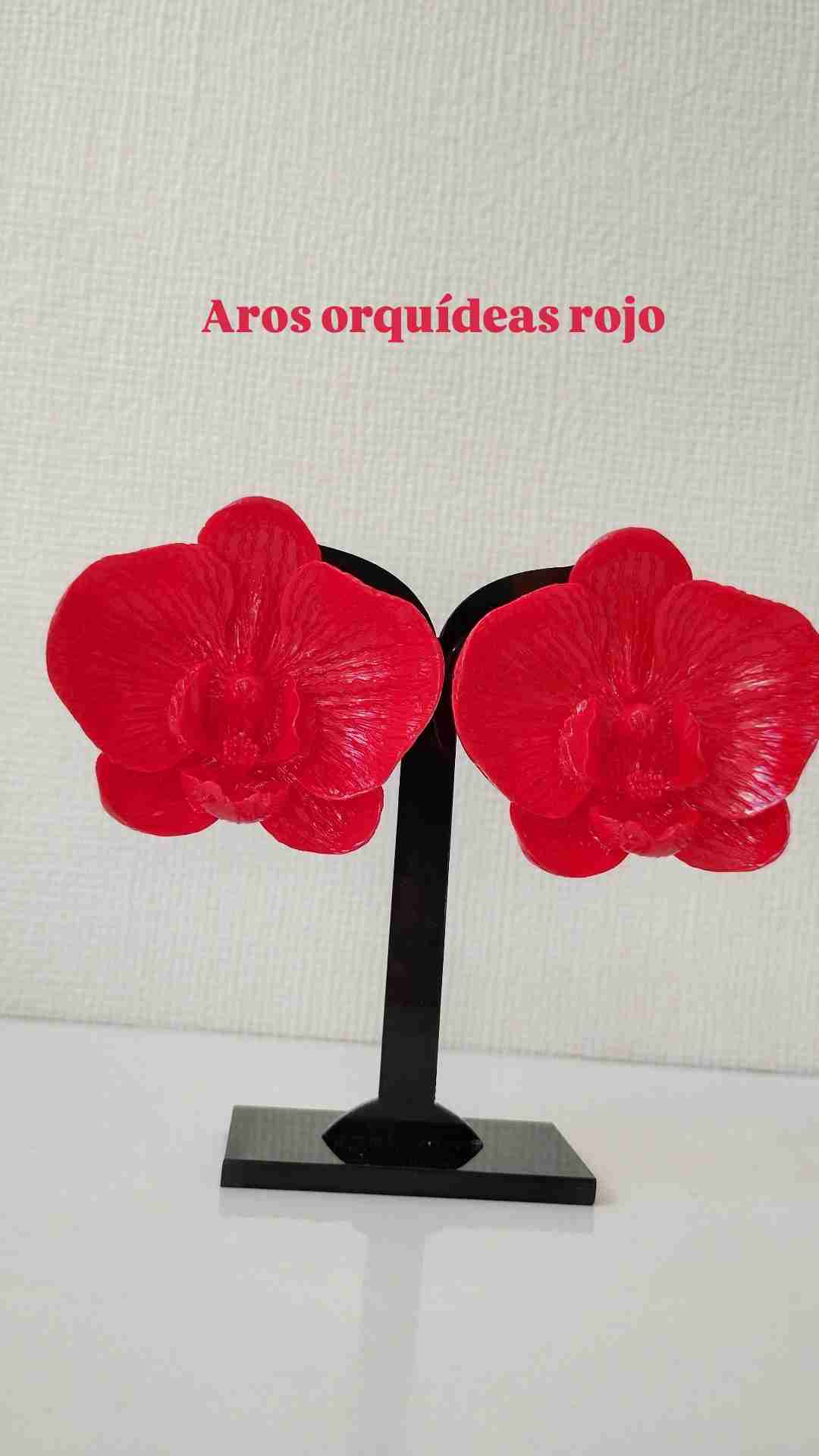 Aros orquídea rojos - miniatura 1
