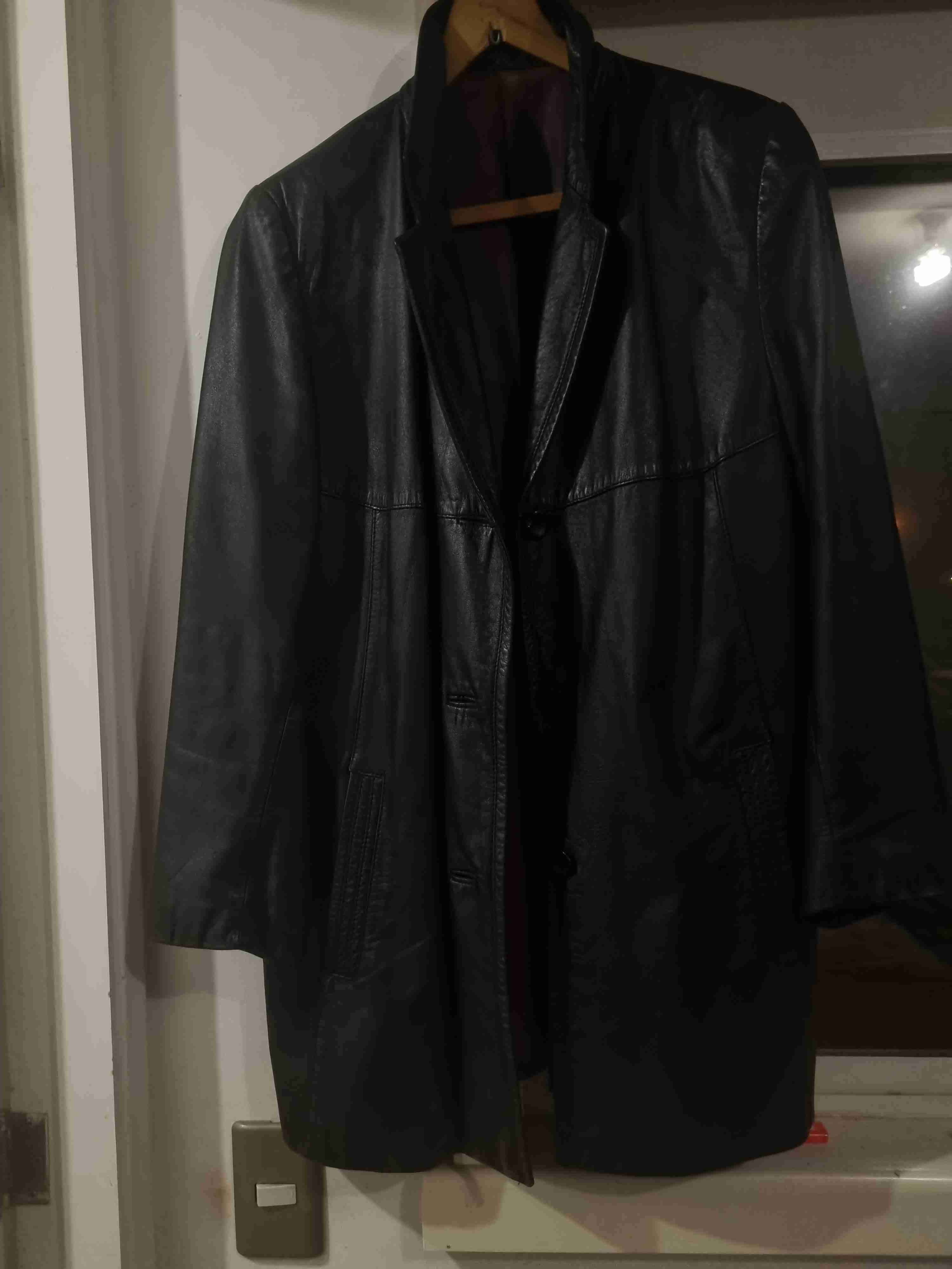 Abrigo largo azul con capucha - miniatura 2