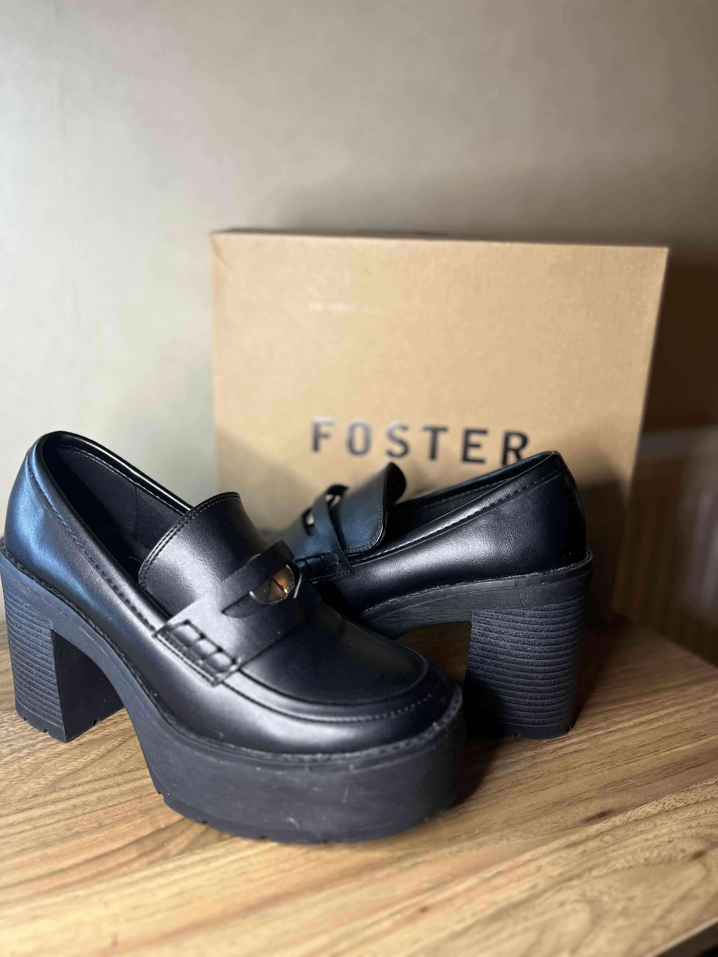 Zapato Mocasín plataforma Foster (negro) - miniatura 1