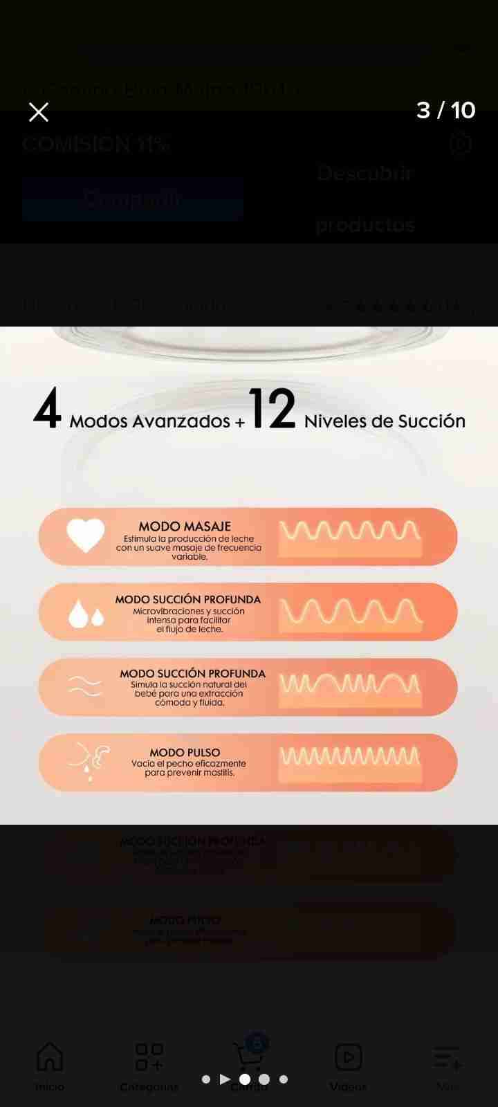 Extractor de leche portátil eléctrico - miniatura 2