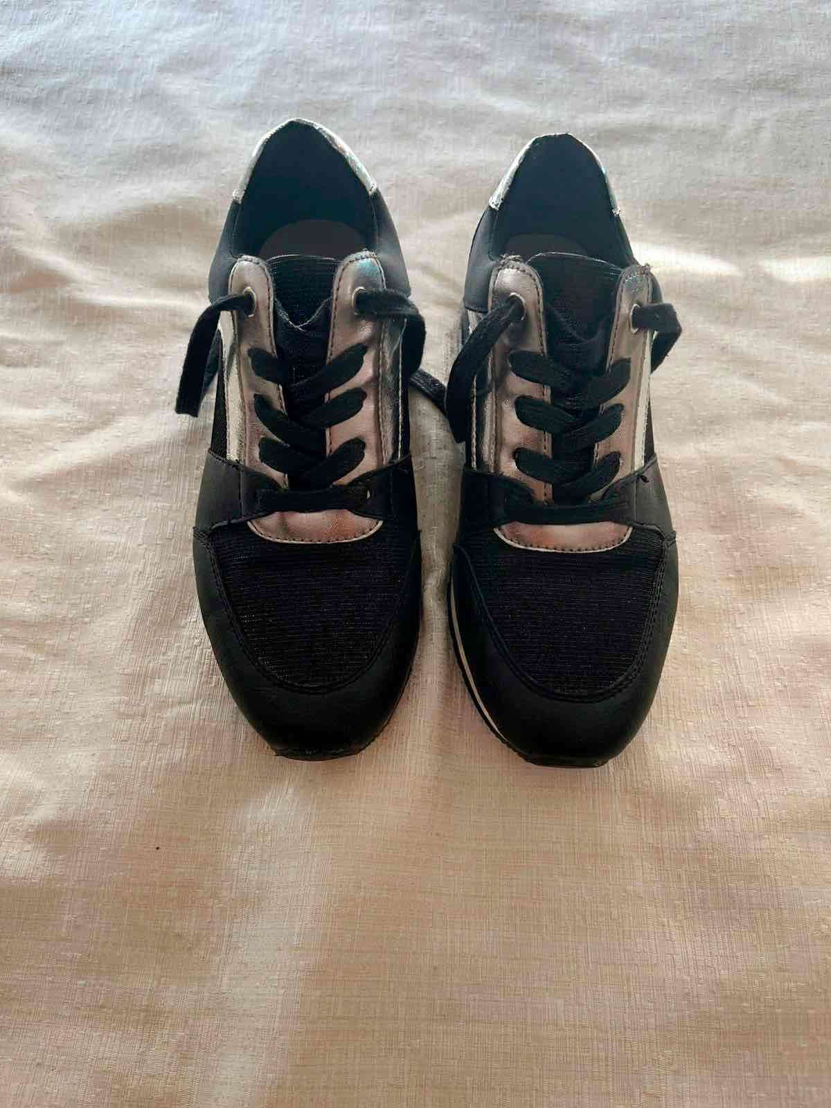 Zapatillas Mujer Talla 38 - Negro con Plateado - miniatura 1