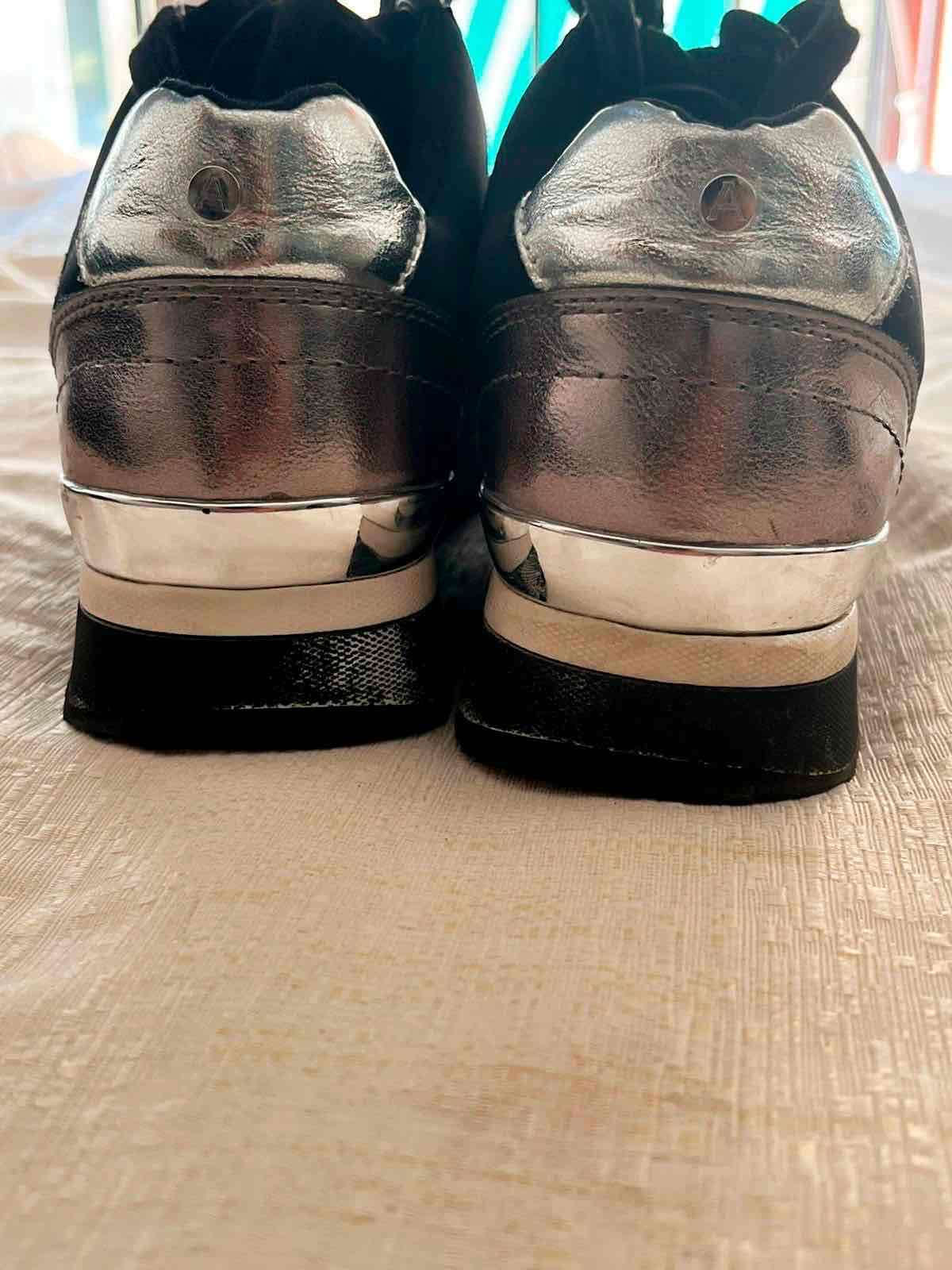 Zapatillas Mujer Talla 38 - Negro con Plateado - miniatura 3