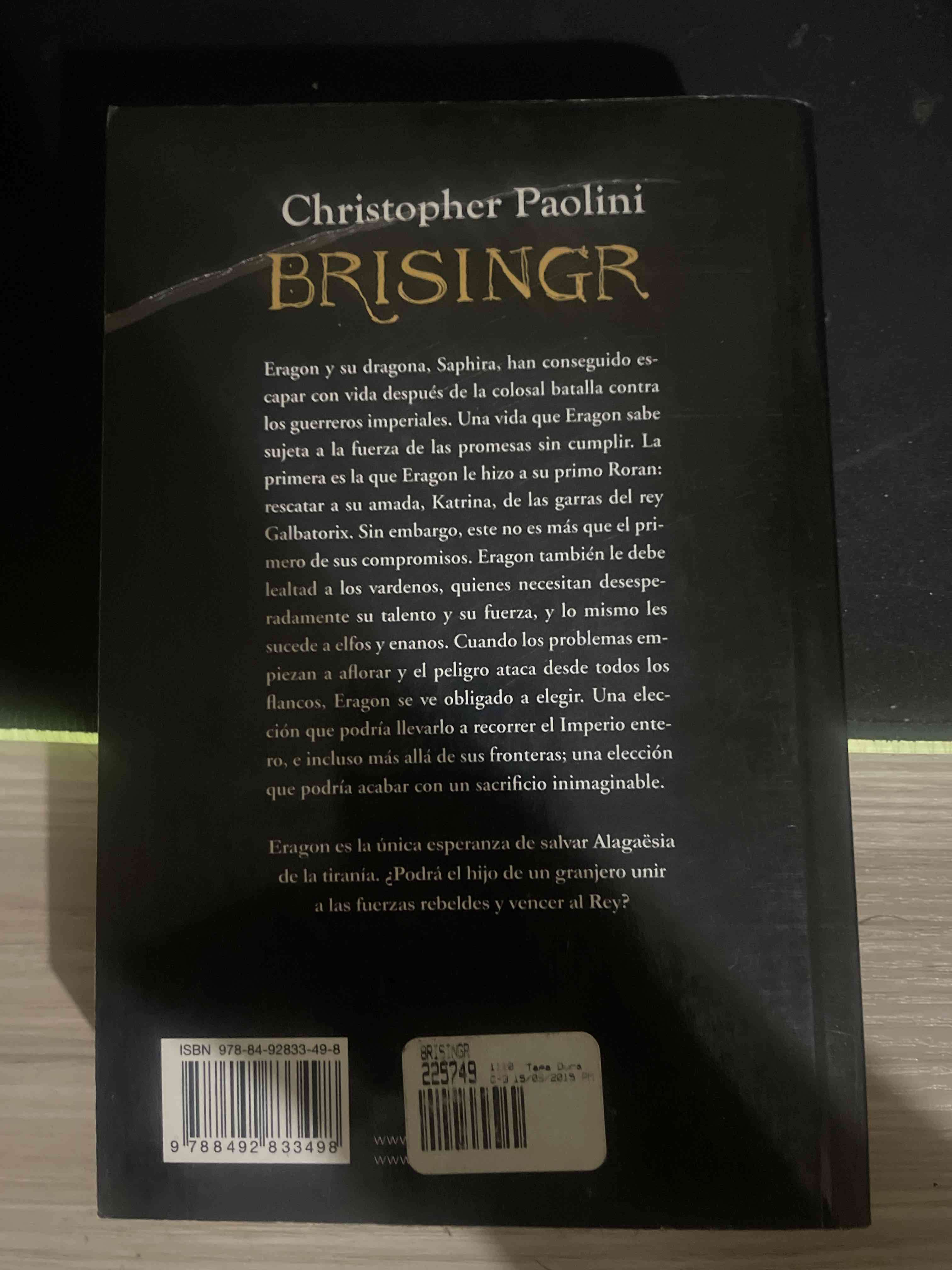 Libro Brisingr - Christopher Paolini - miniatura 2