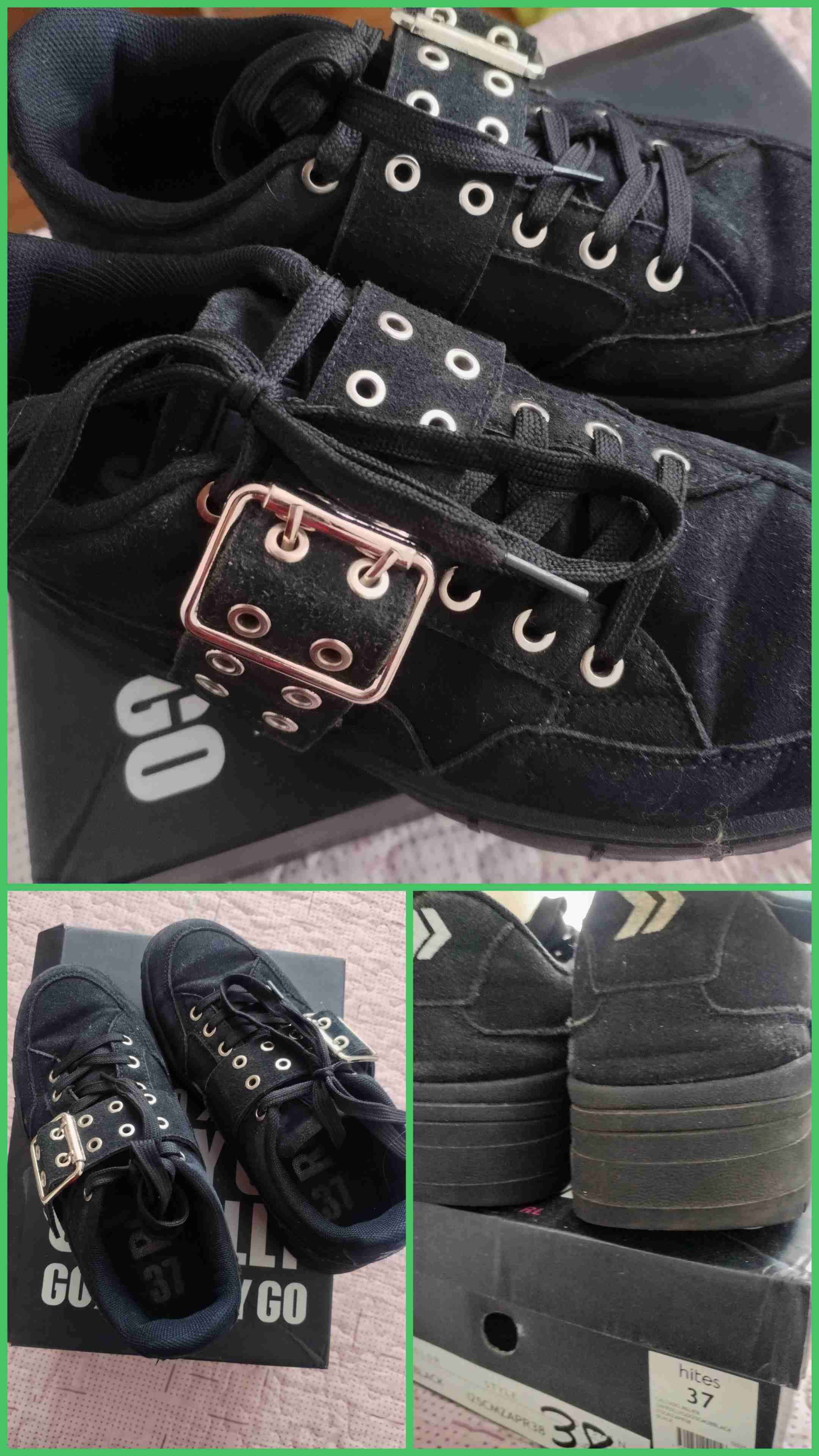 Zapatillas negras con hebilla - miniatura 3