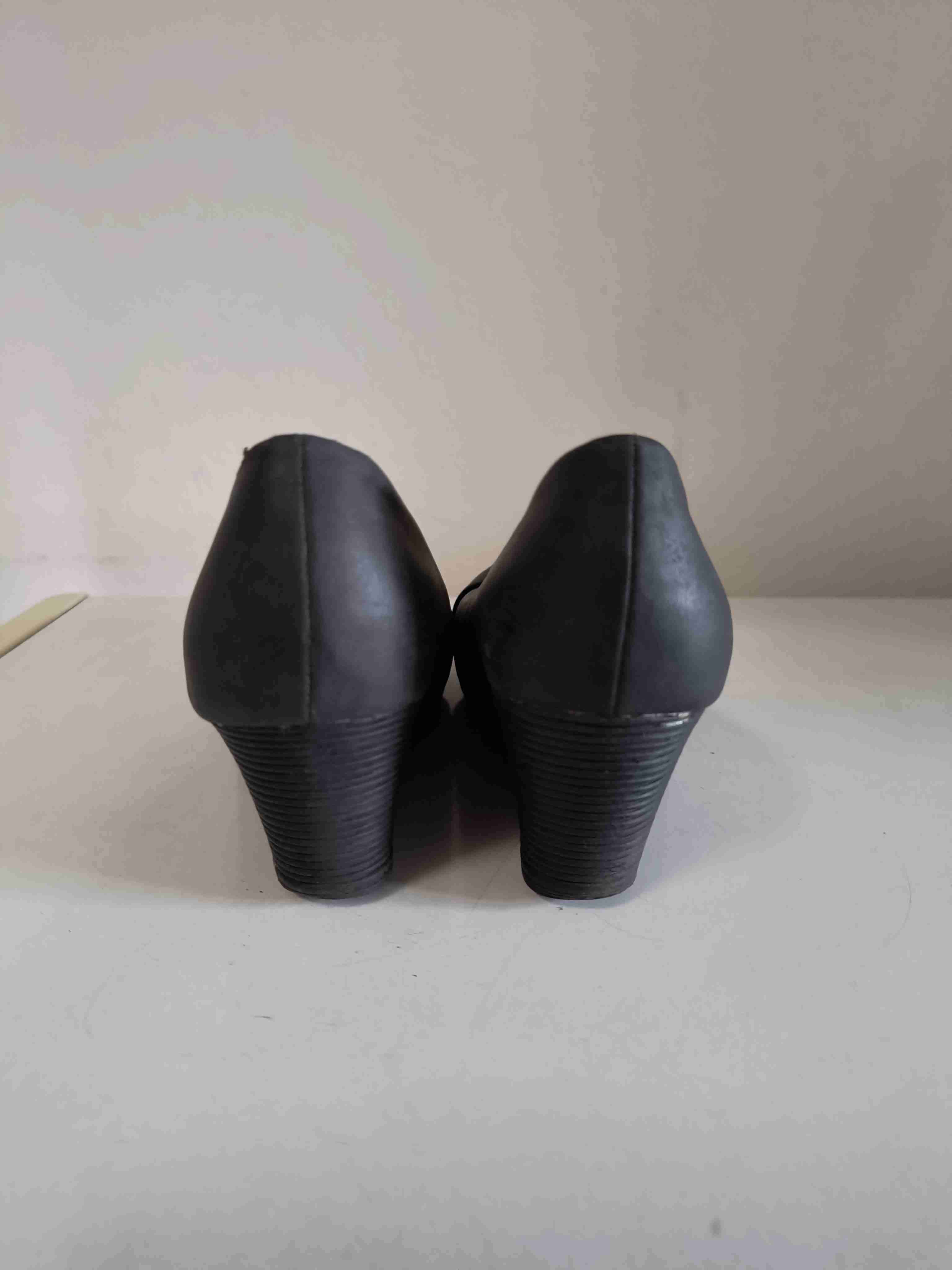 Zapatos cuero sintético taco chino - miniatura 2