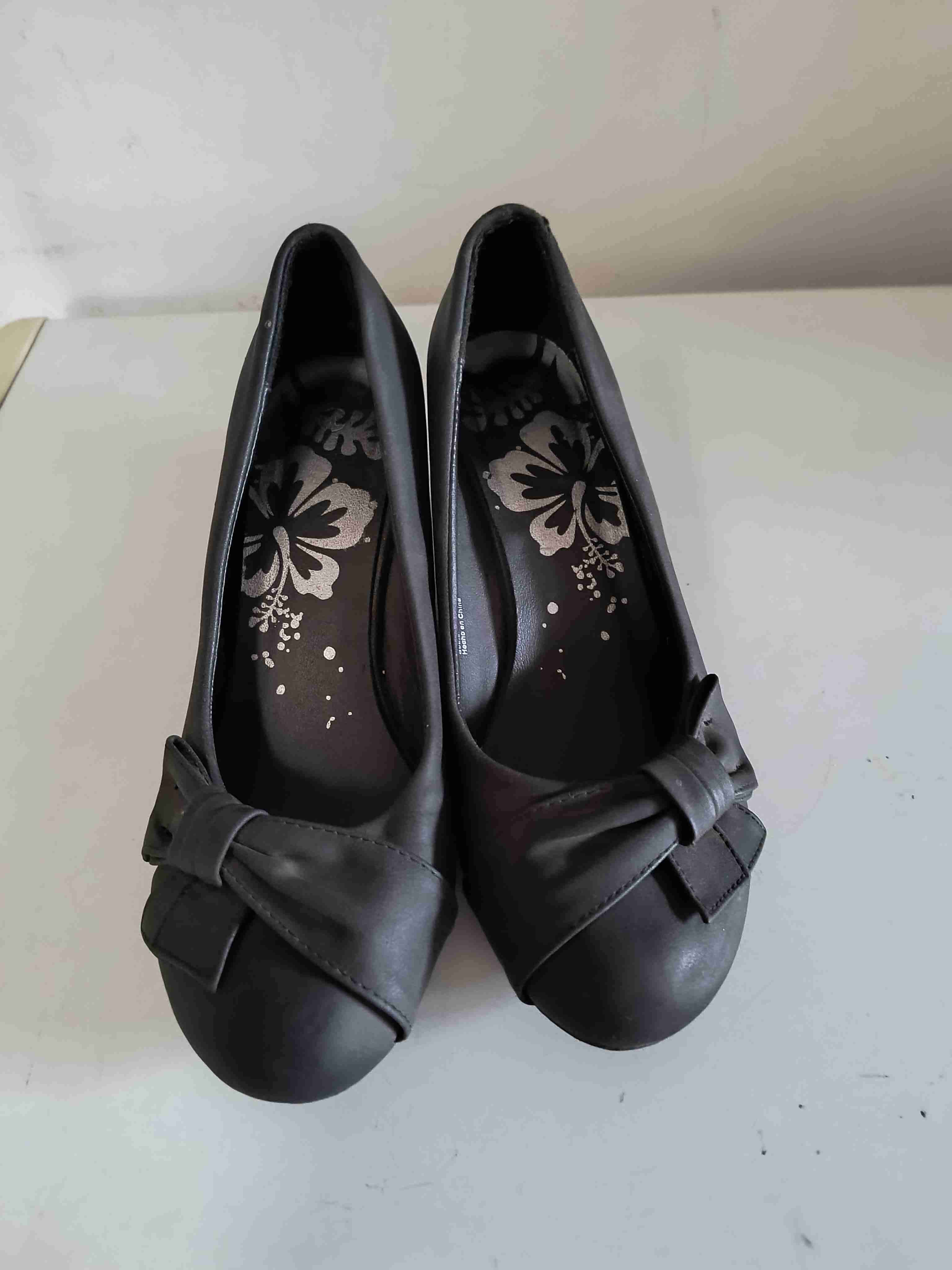 Zapatos cuero sintético taco chino - miniatura 3