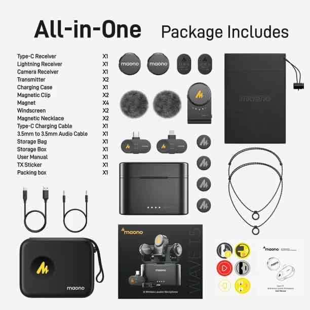 Micrófono Inalámbrico Maono wave T5 - miniatura 4