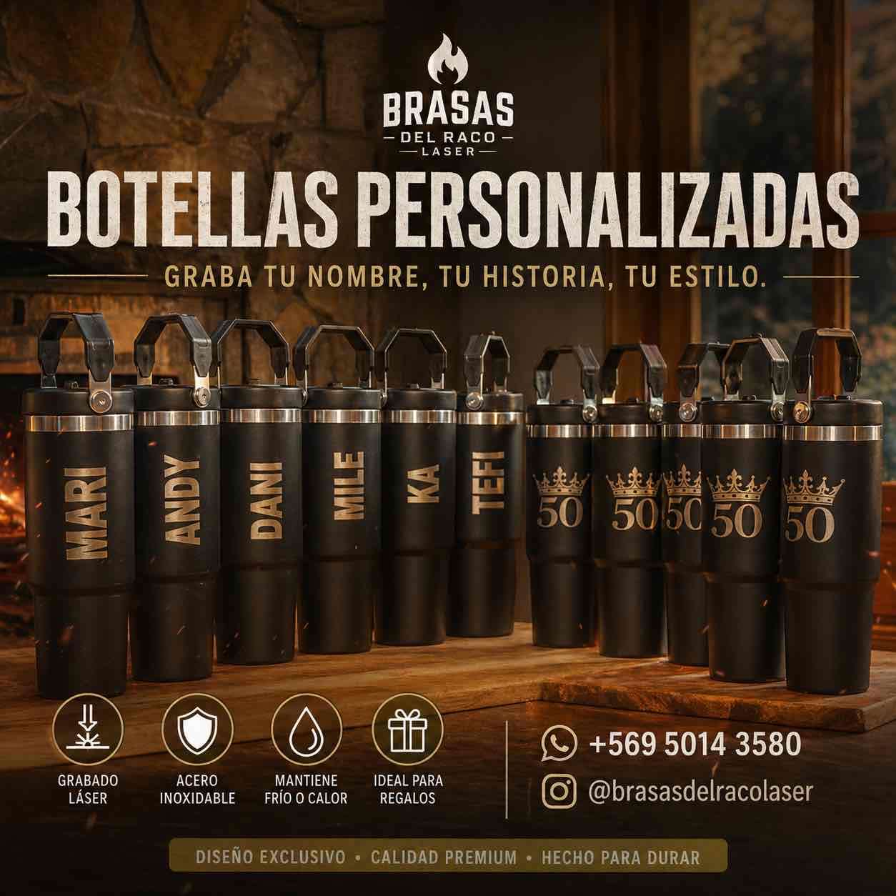 Botellas personalizadas acero inoxidable