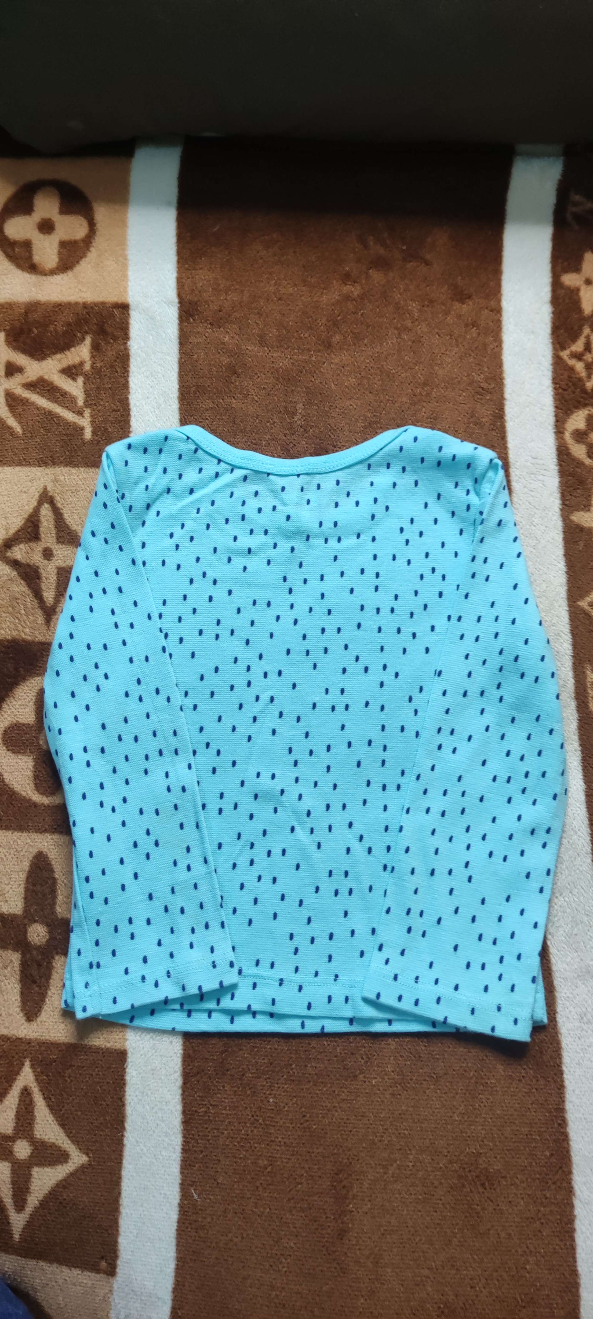 Polera manga larga celeste con puntos - miniatura 2