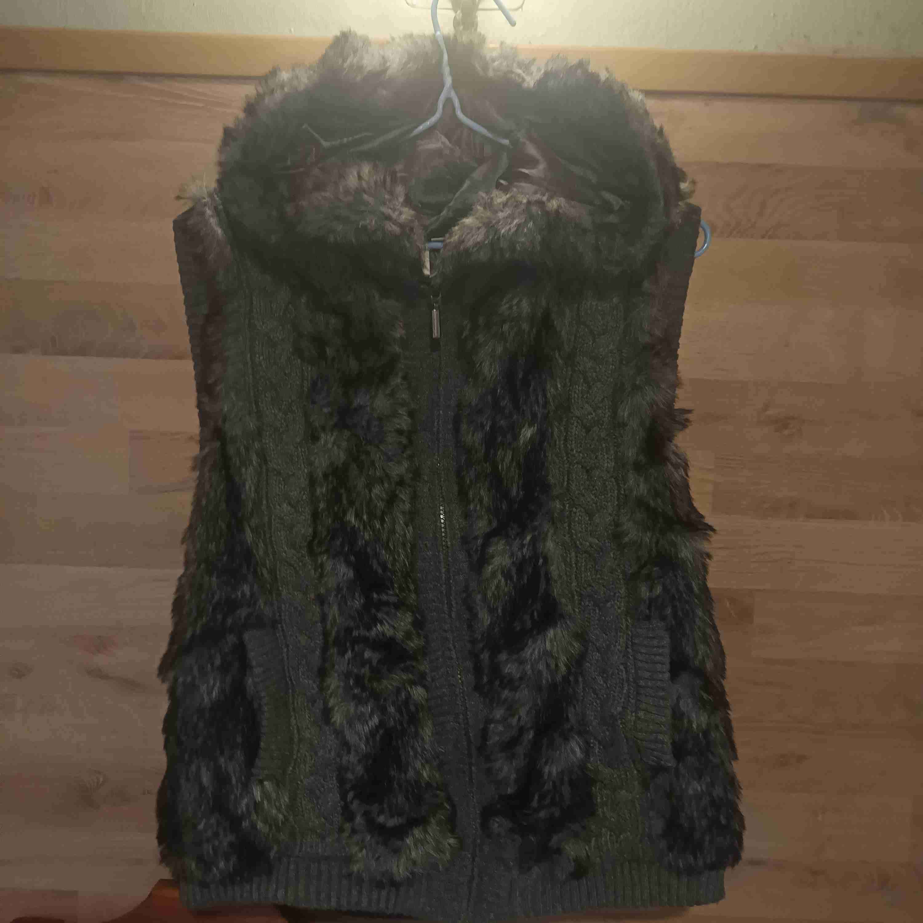 Chaleco de piel sintética largo - miniatura 3