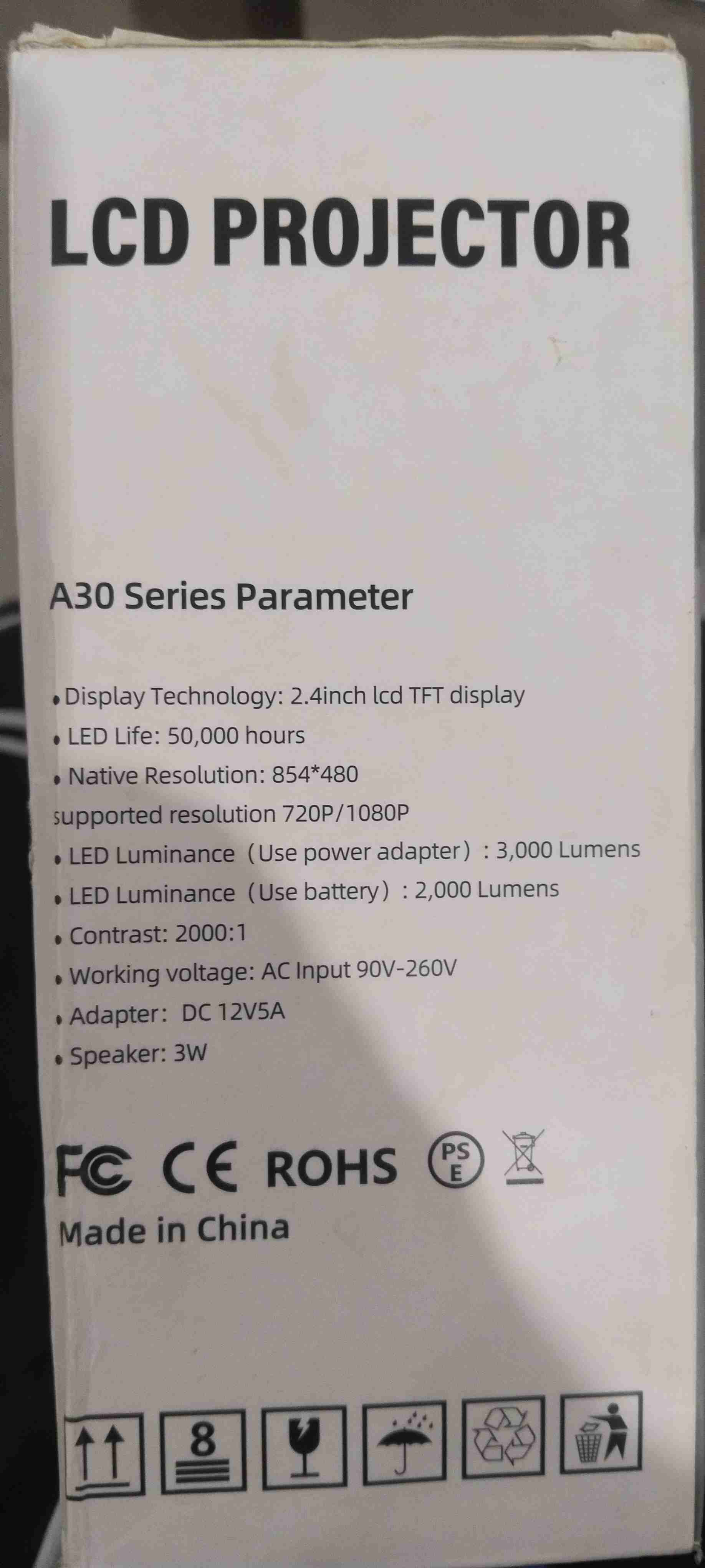 Proyector portátil AUN con cables - miniatura 4