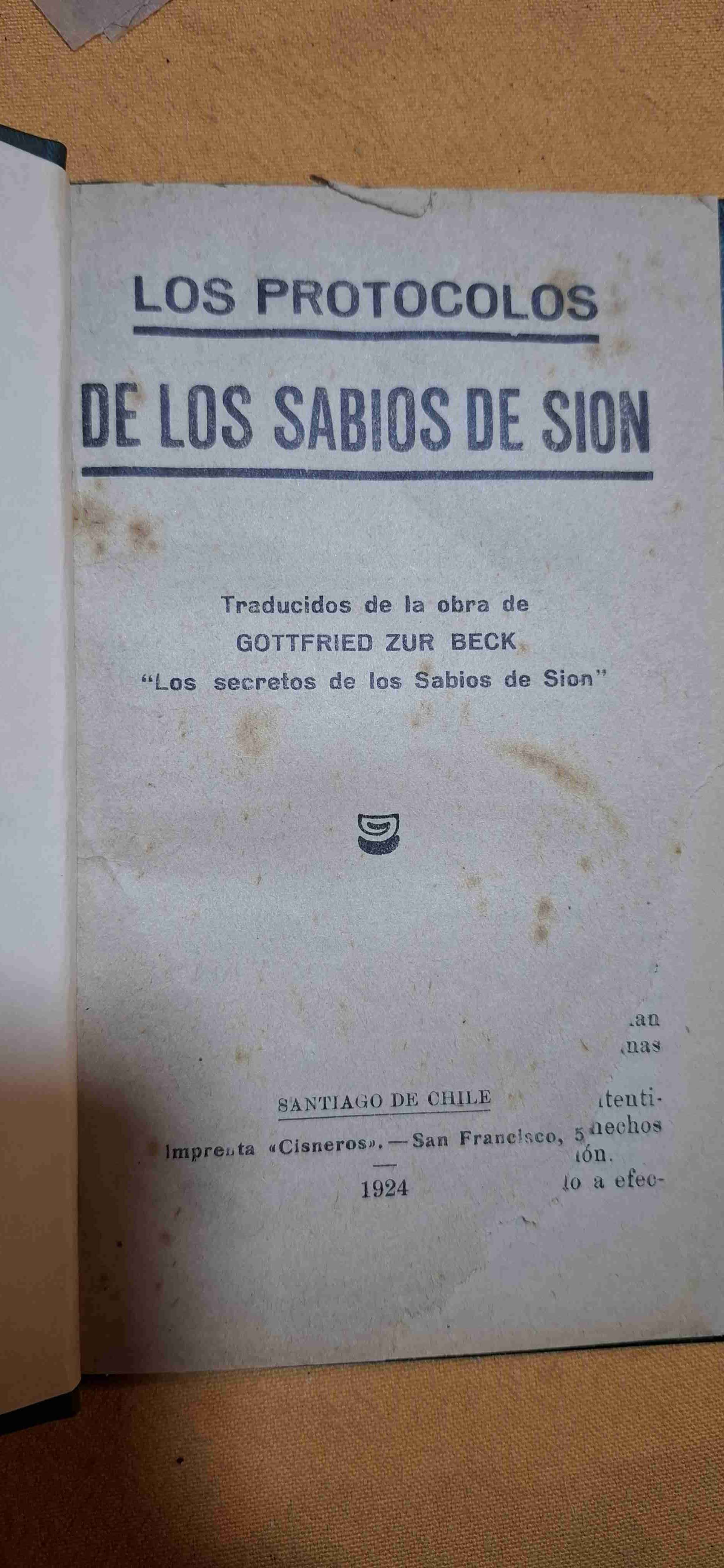 Libro 'Los protocolos de Sion' - miniatura 1