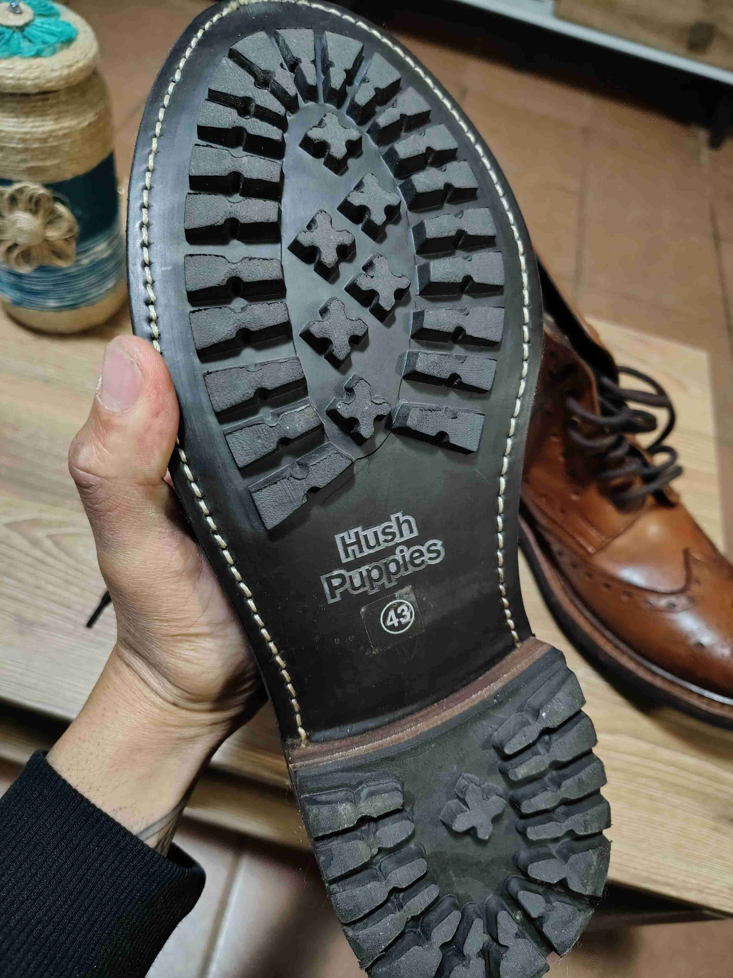 Botines de cuero marrón Hush Puppies - miniatura 3