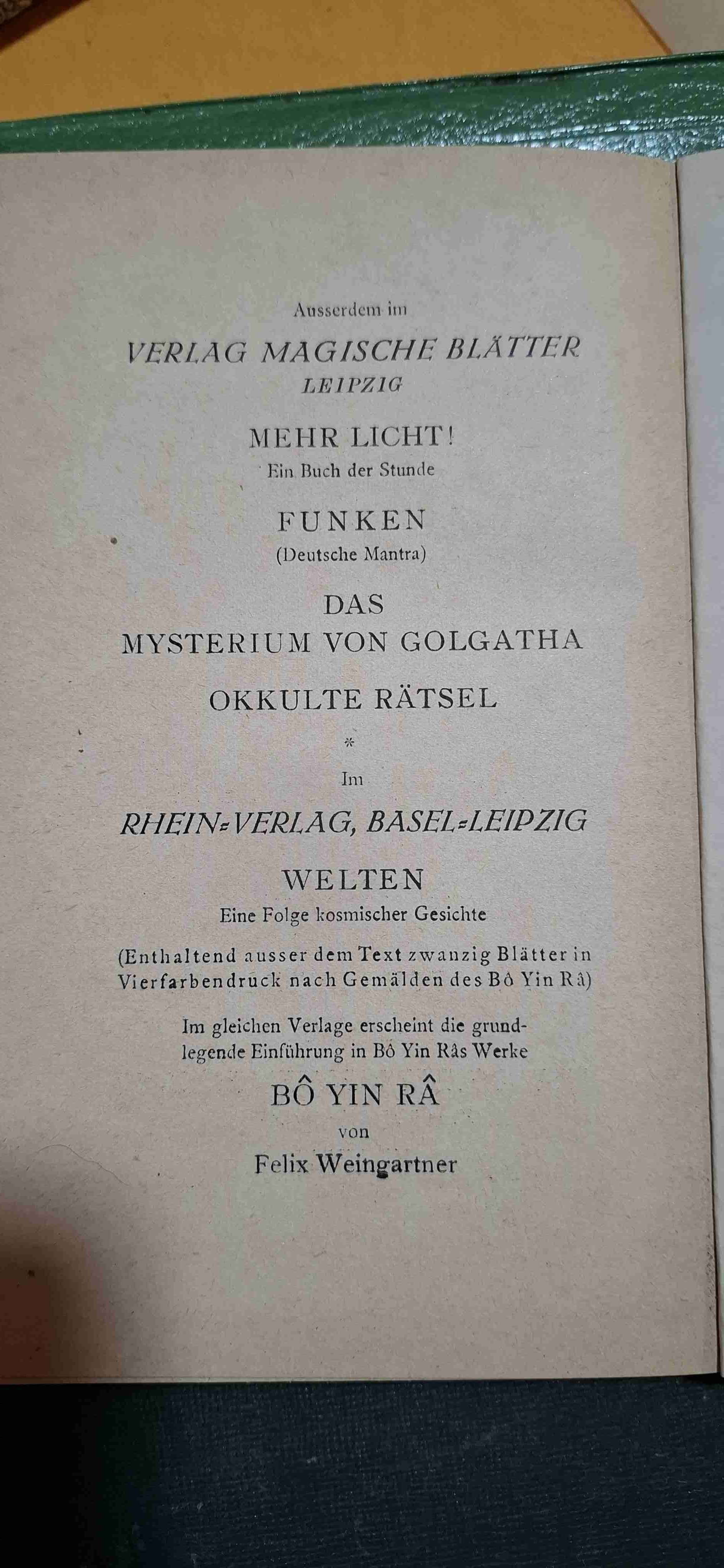 Libro 'Worte des Lebens' Bo Yin Ra - miniatura 2