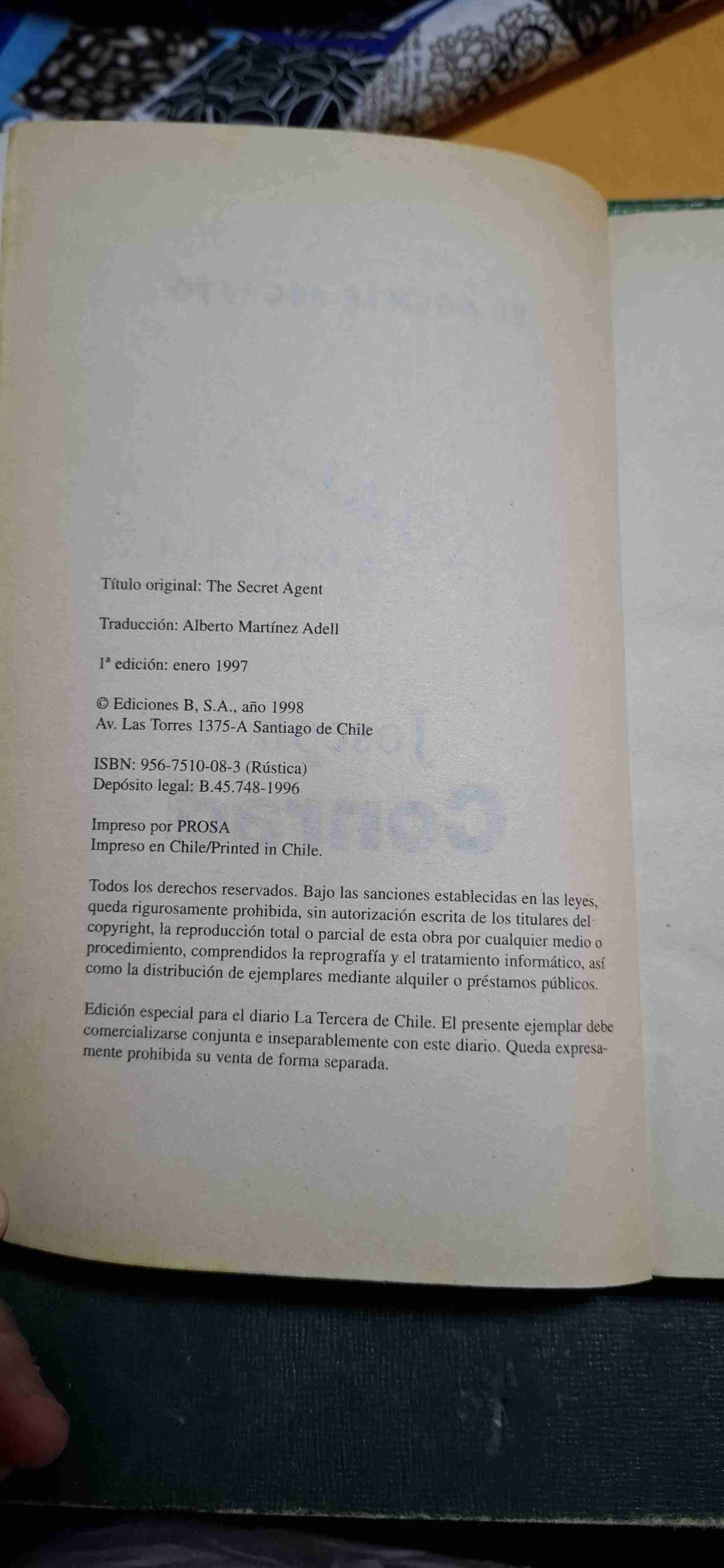 Libro 'El Agente Secreto' de Conrad - miniatura 2