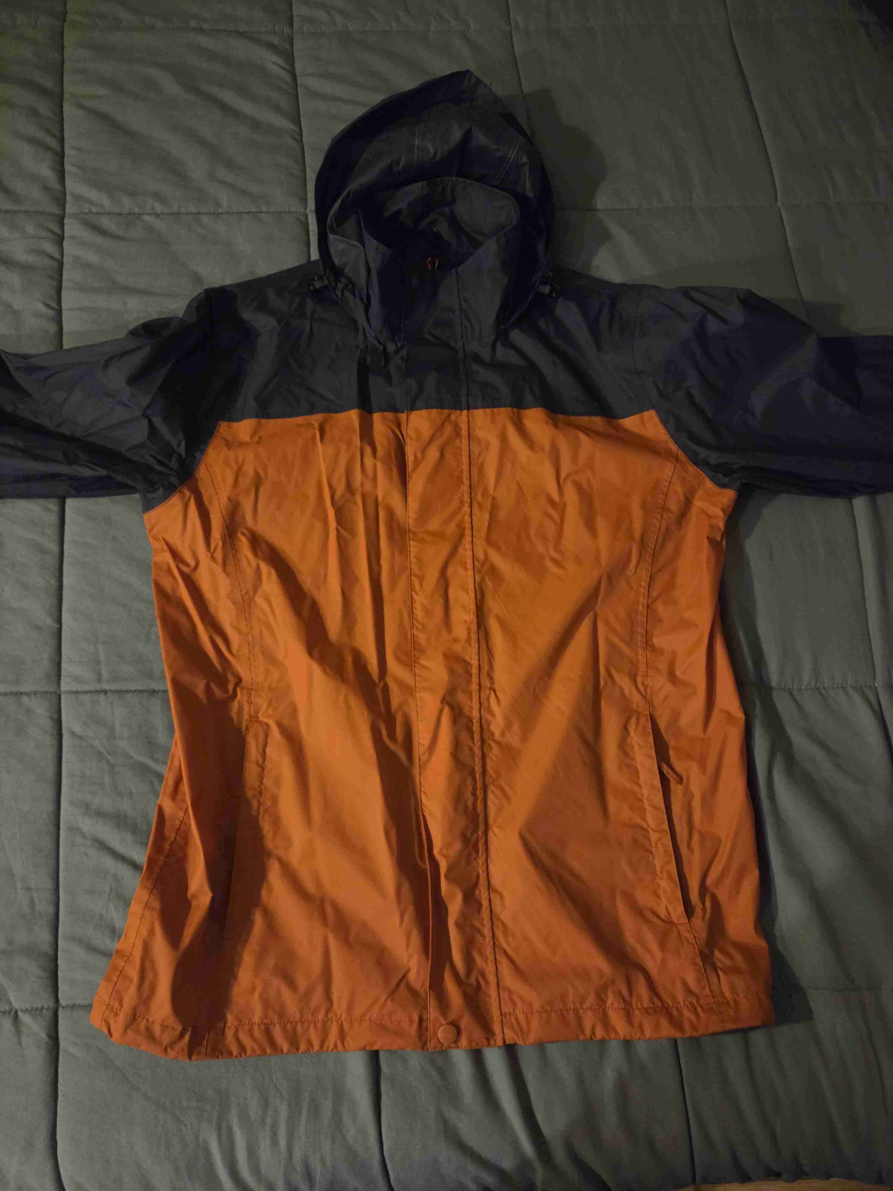Chaqueta impermeable naranja marca 33.000 ft - miniatura 1