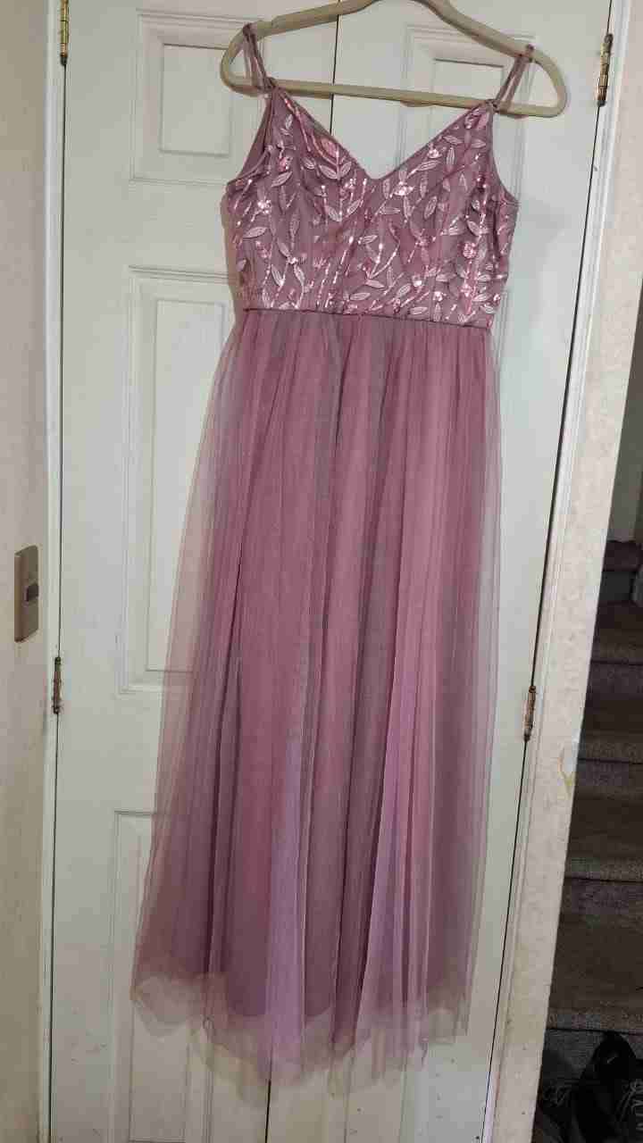 Vestido largo lila elegante Talla L - miniatura 1