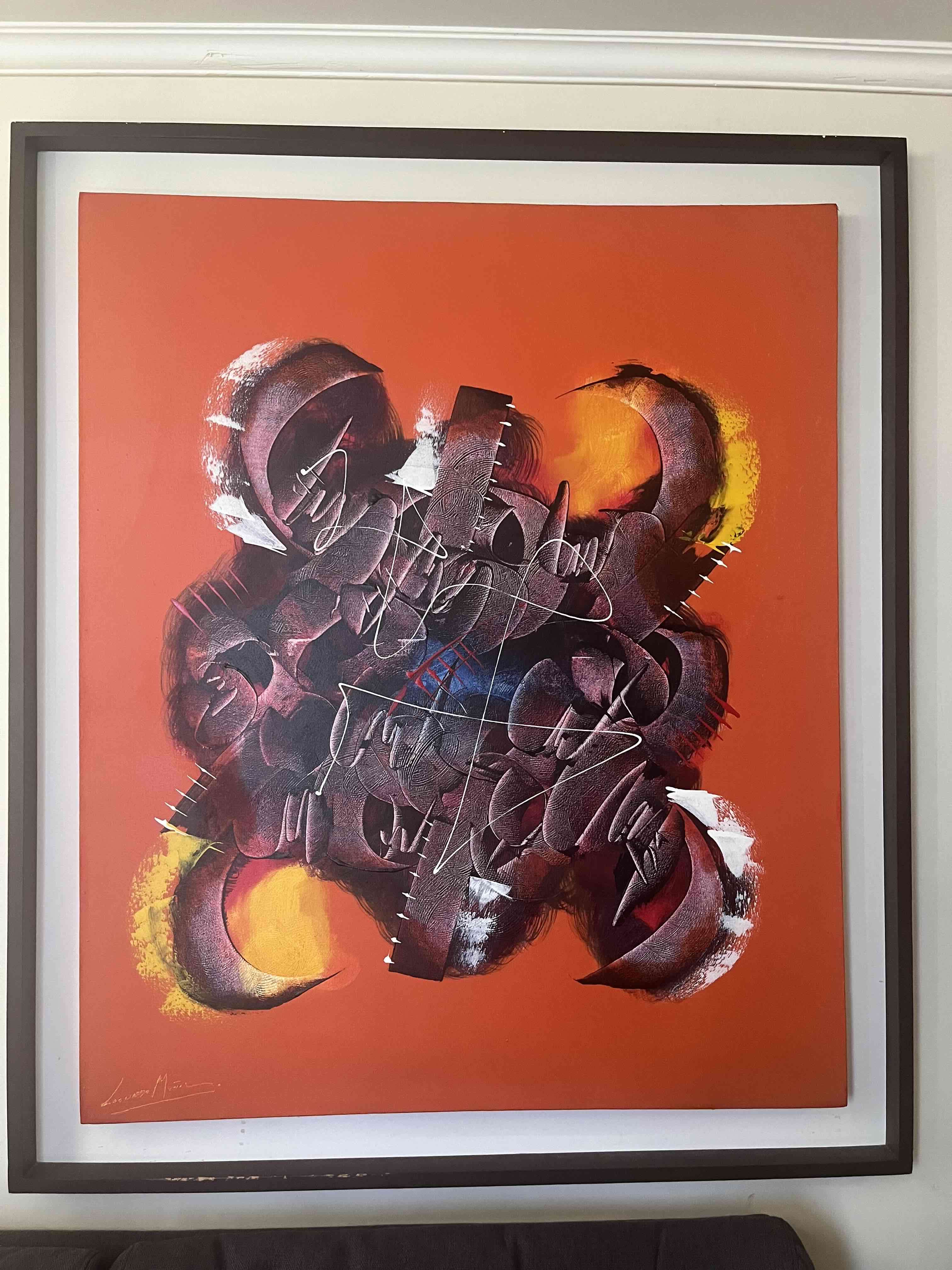 Cuadro abstracto enmarcado - miniatura 1