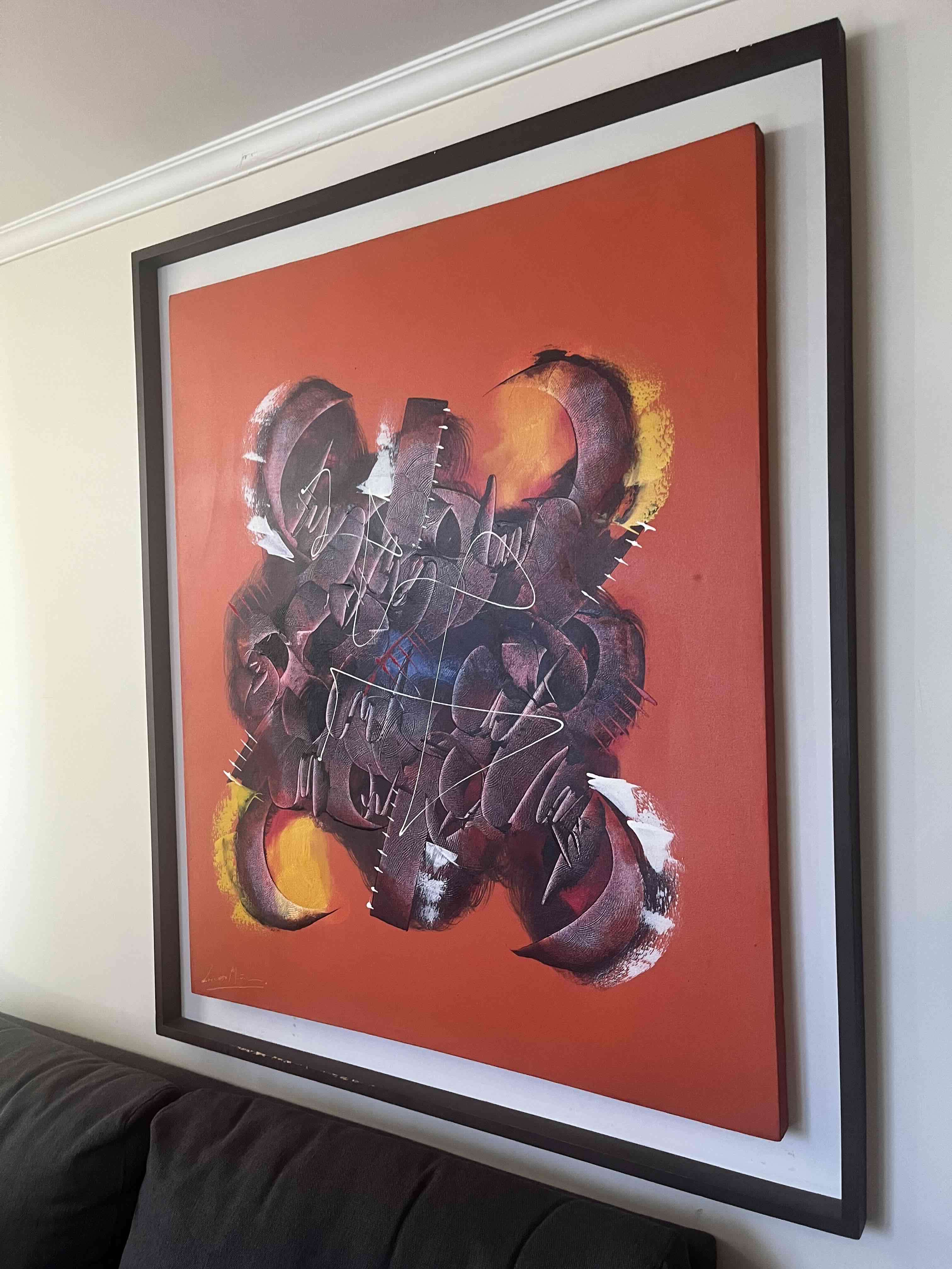 Cuadro abstracto enmarcado - miniatura 3