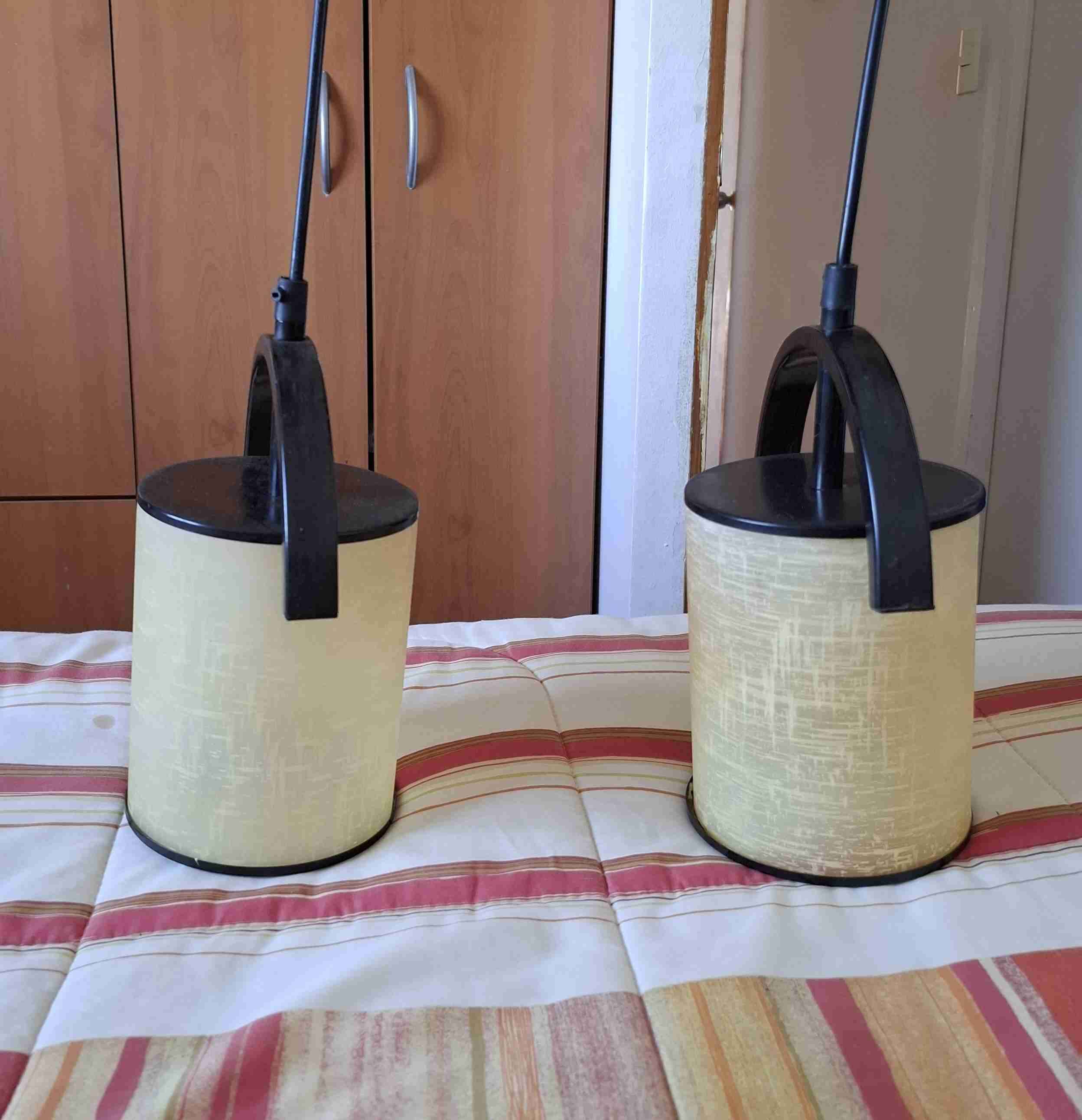 Lámparas de techo beige y negro - miniatura 2