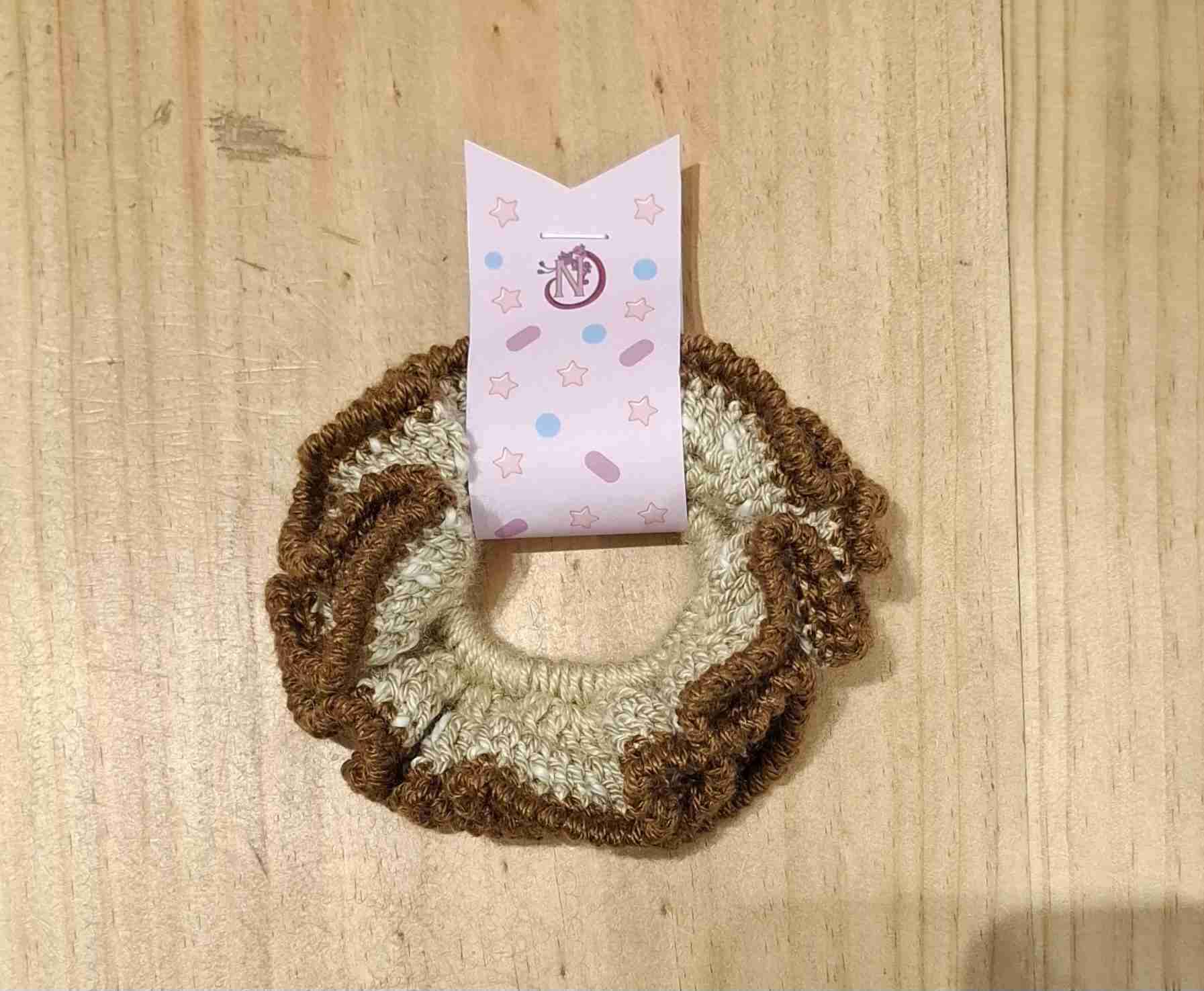 Coletero tejido café y beige - miniatura 1