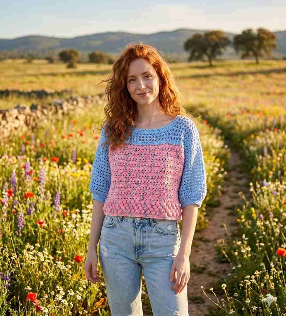 Chaleco tejido color pastel