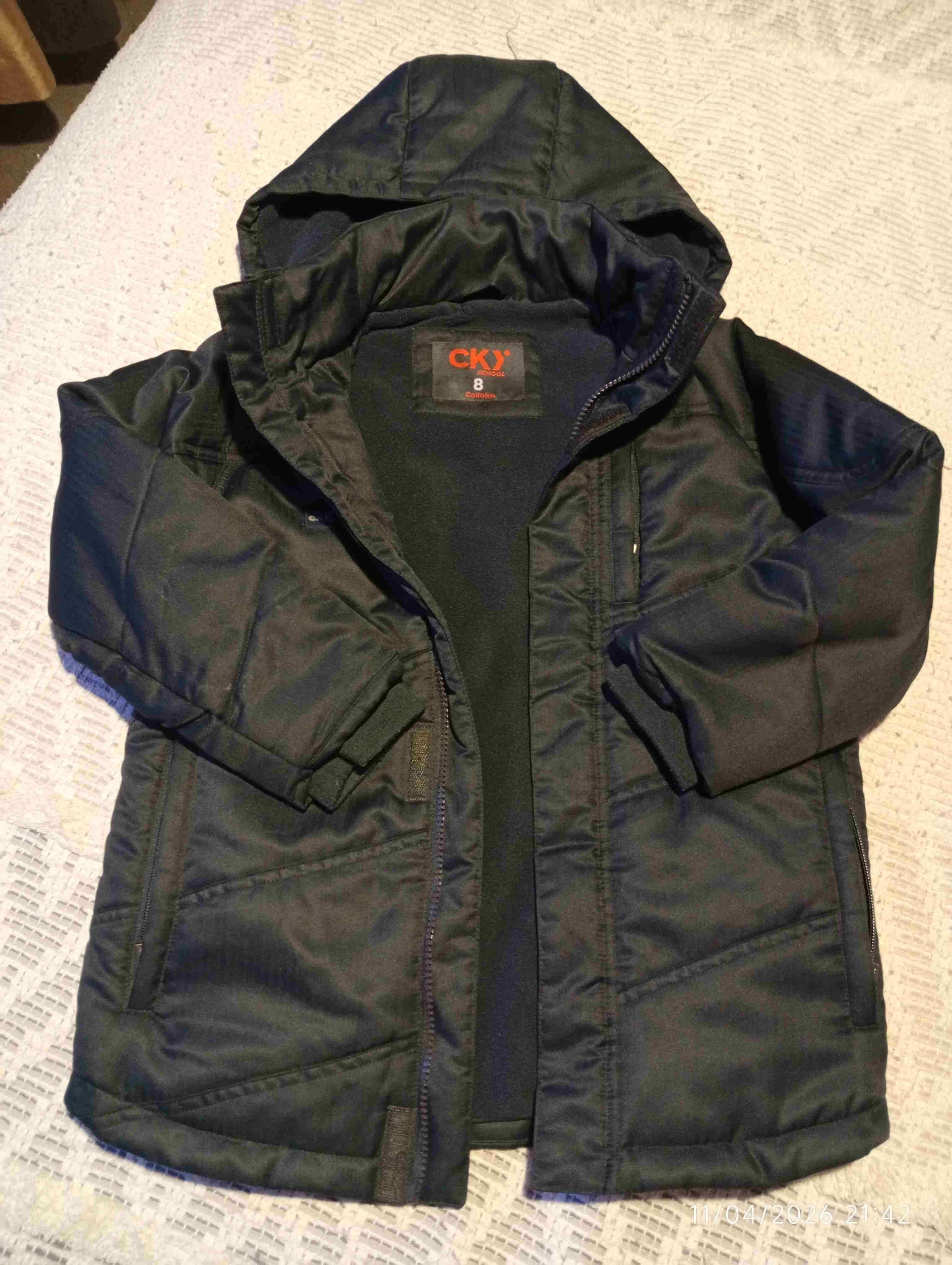 Parka azul 💙 para niños talla 8 - miniatura 2