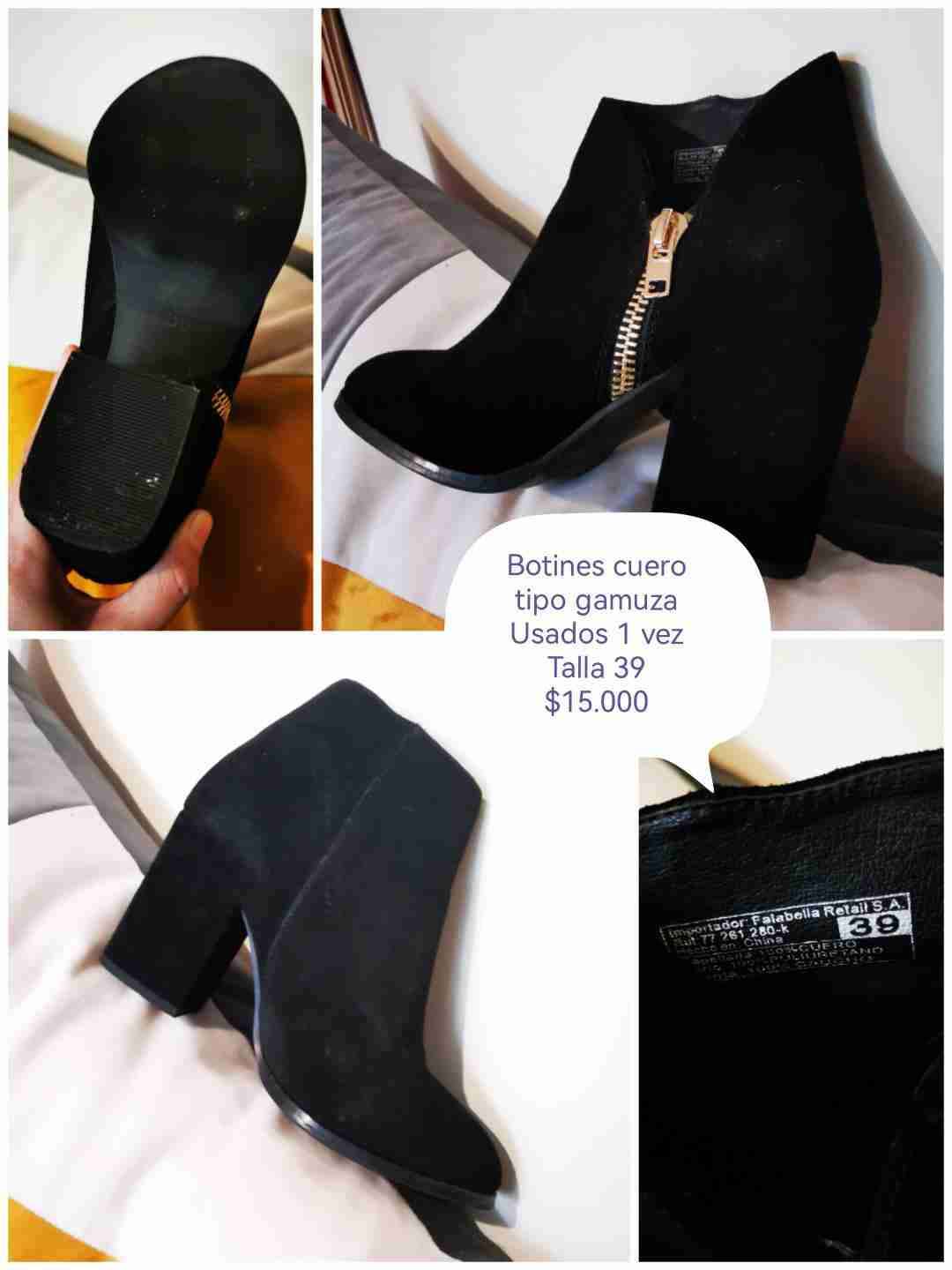 Botines negros tipo gamuza