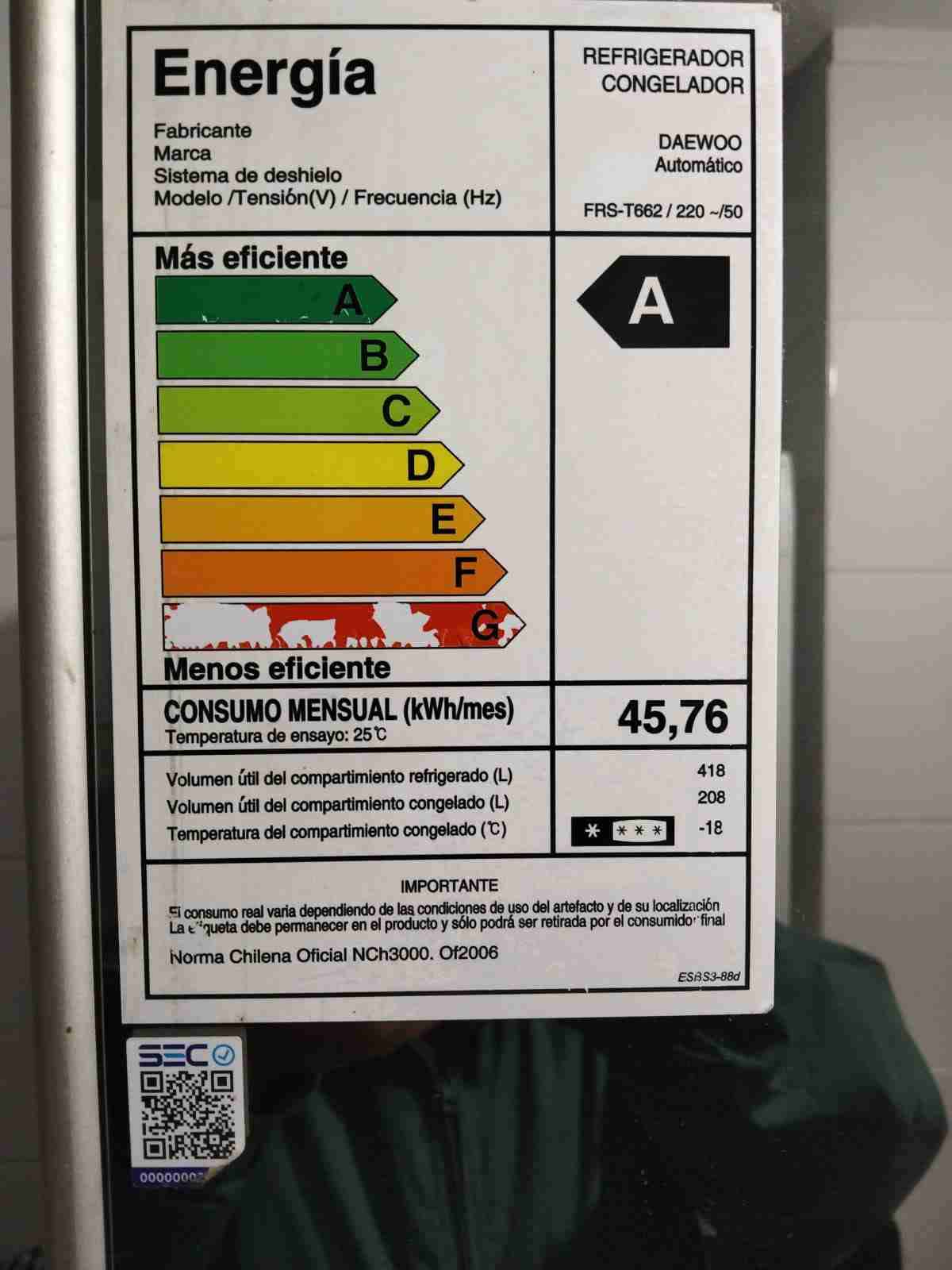 Refrigerador Daewoo de doble puerta - miniatura 6