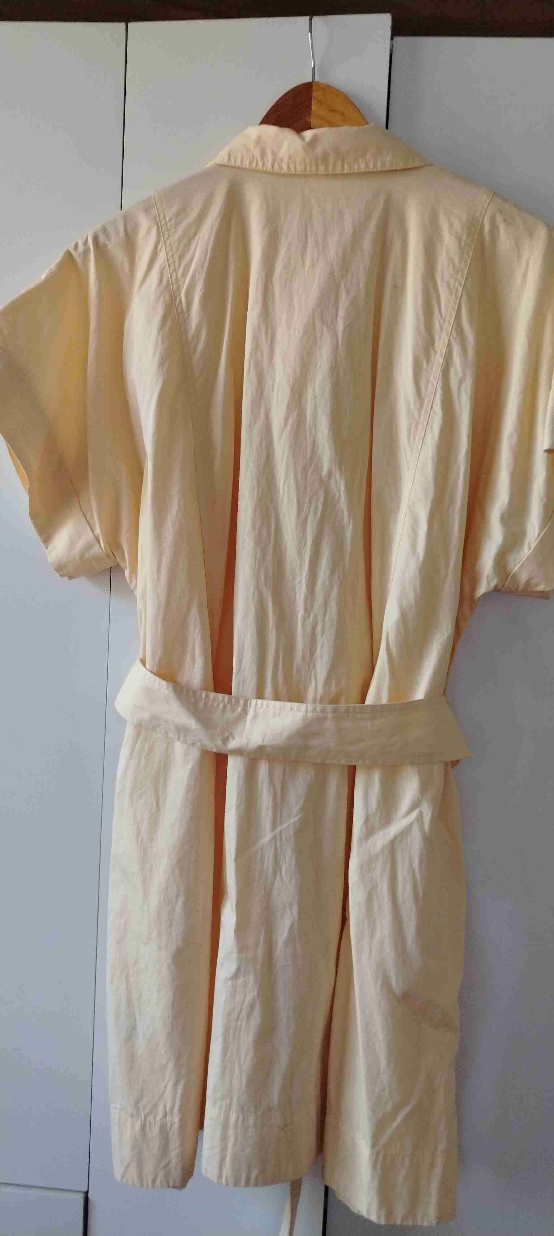 Vestido camisero amarillo claro - miniatura 3