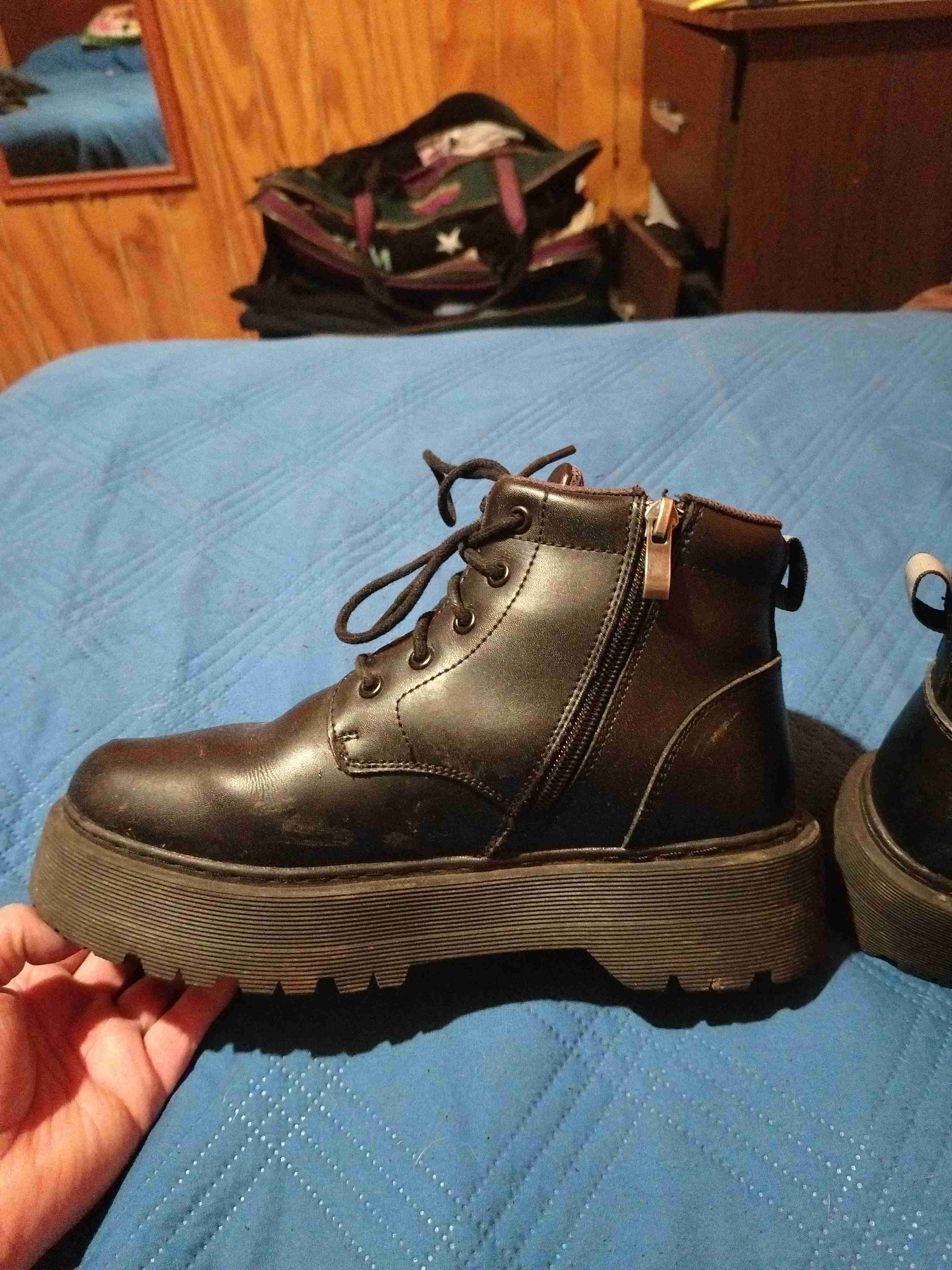 Botines (teener) negros de cuero - miniatura 3