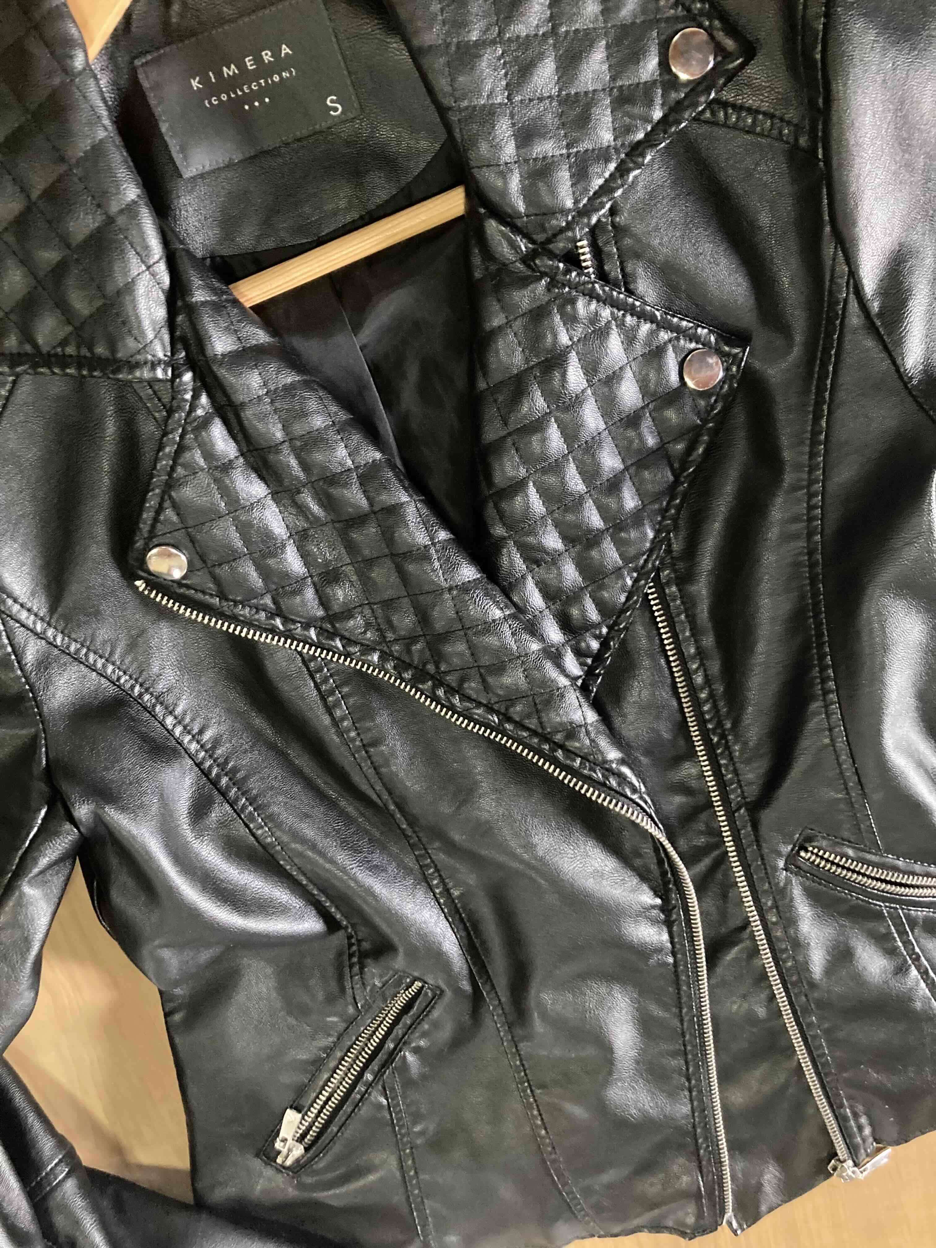 Chaqueta de cuero negro Kimera - miniatura 2