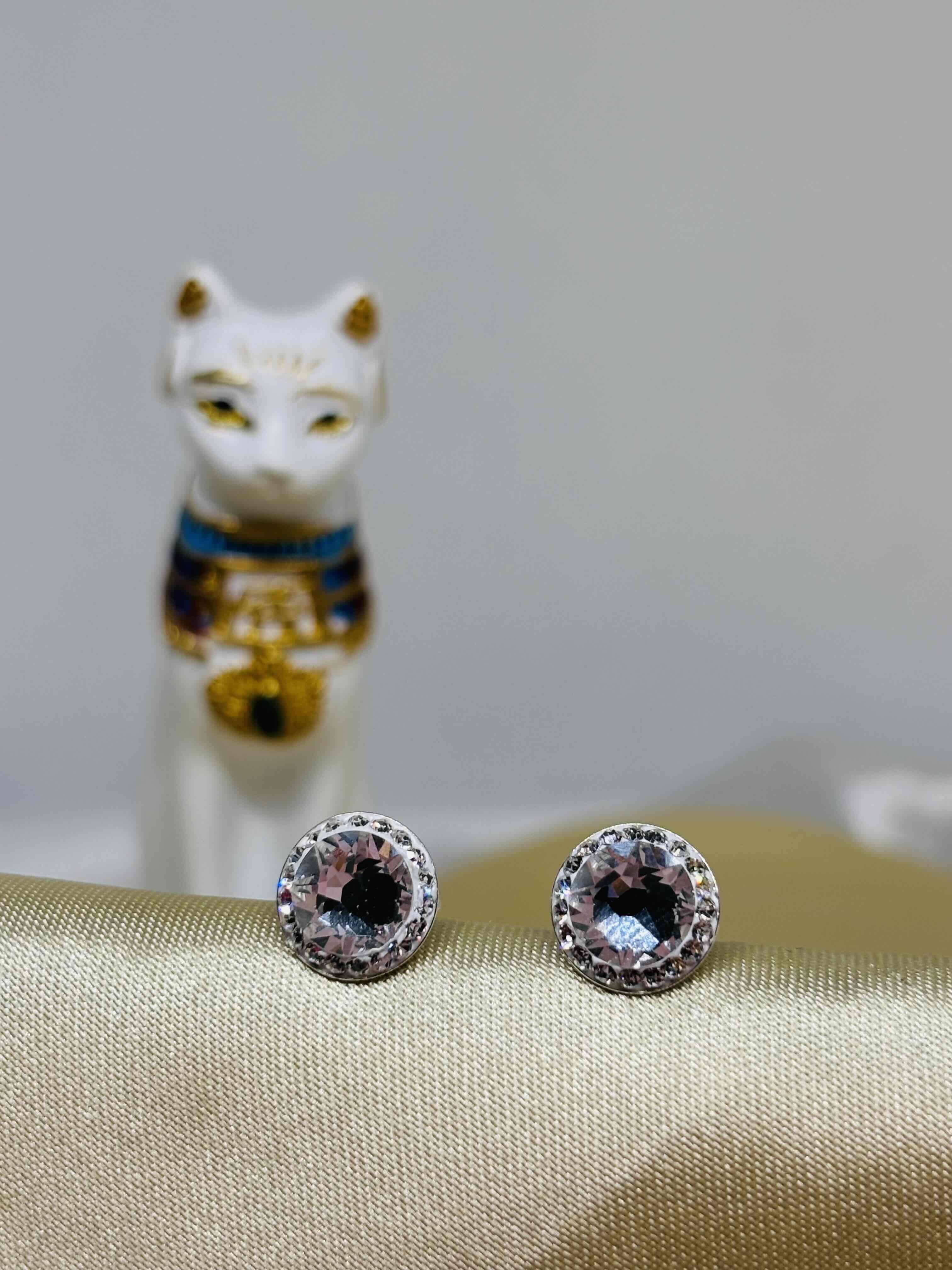 Aros de plata con gemas brillantes - miniatura 3