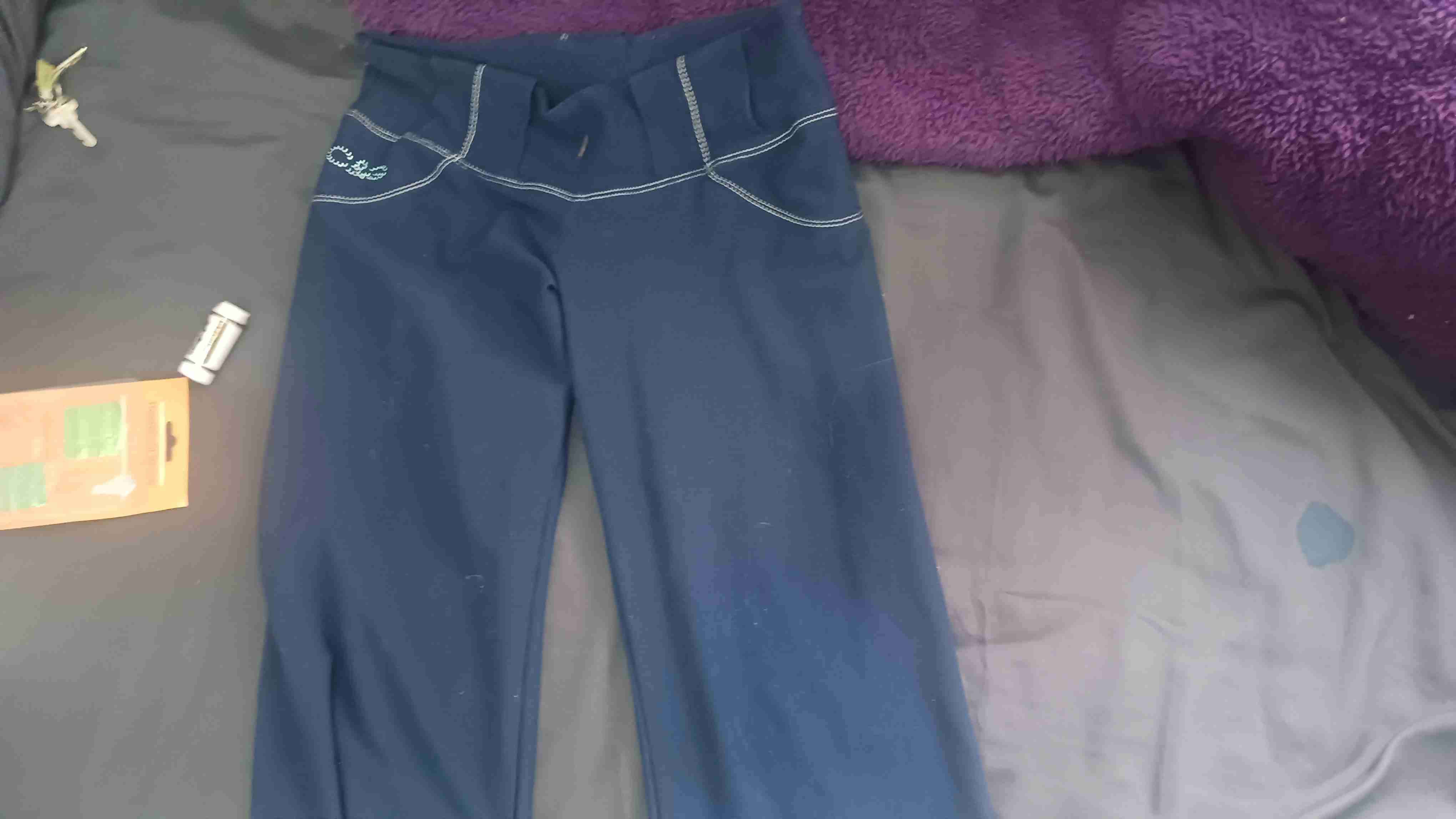 Pantalones azules con costuras - miniatura 1