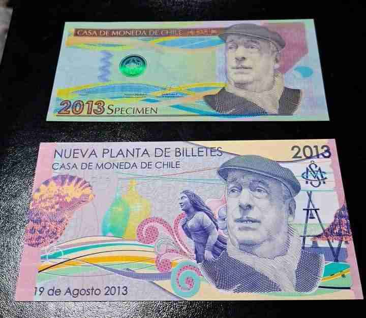 Billetes muestra Casa de Moneda Chile - miniatura 1