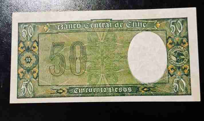 Billete antiguo de 50 pesos chilenos - miniatura 2