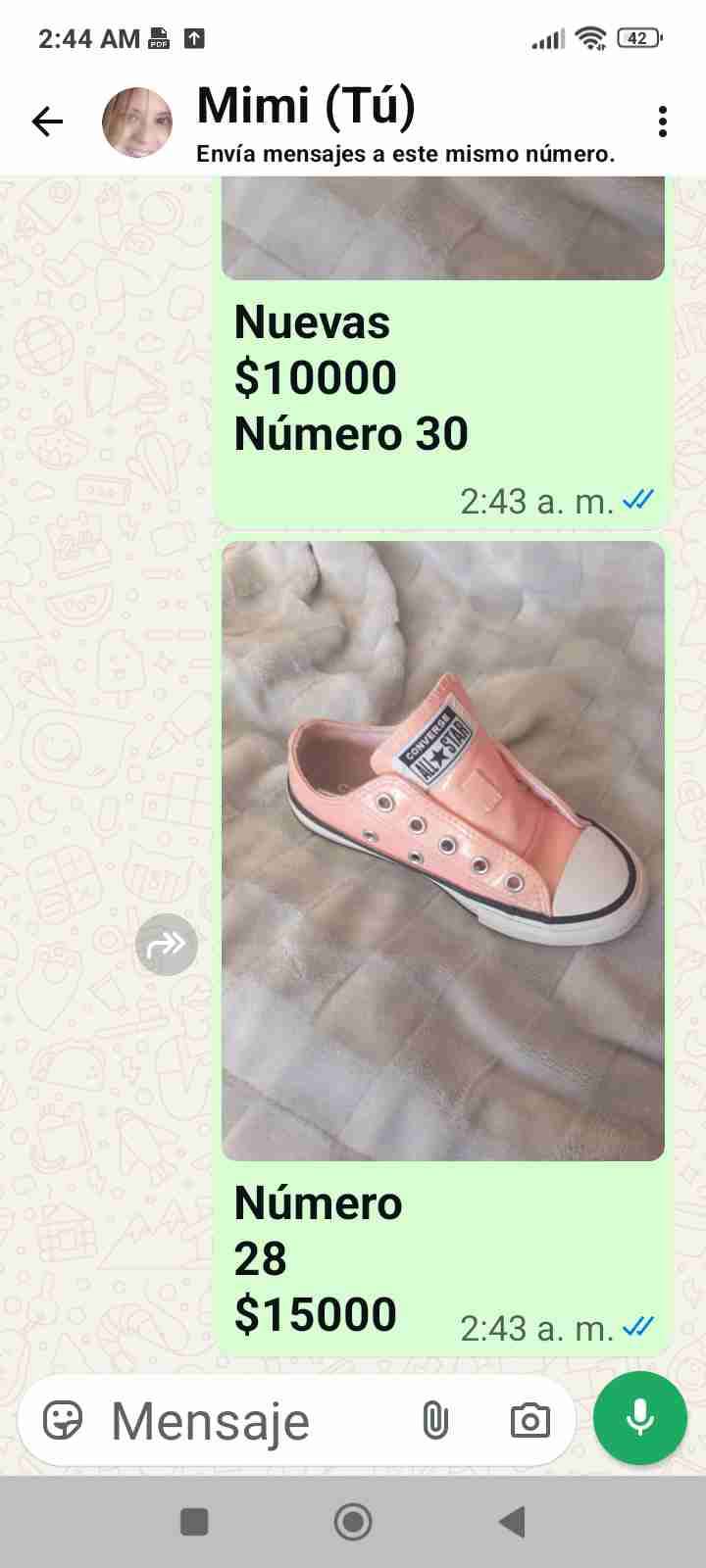 Zapatillas rosadas Converse - miniatura 2