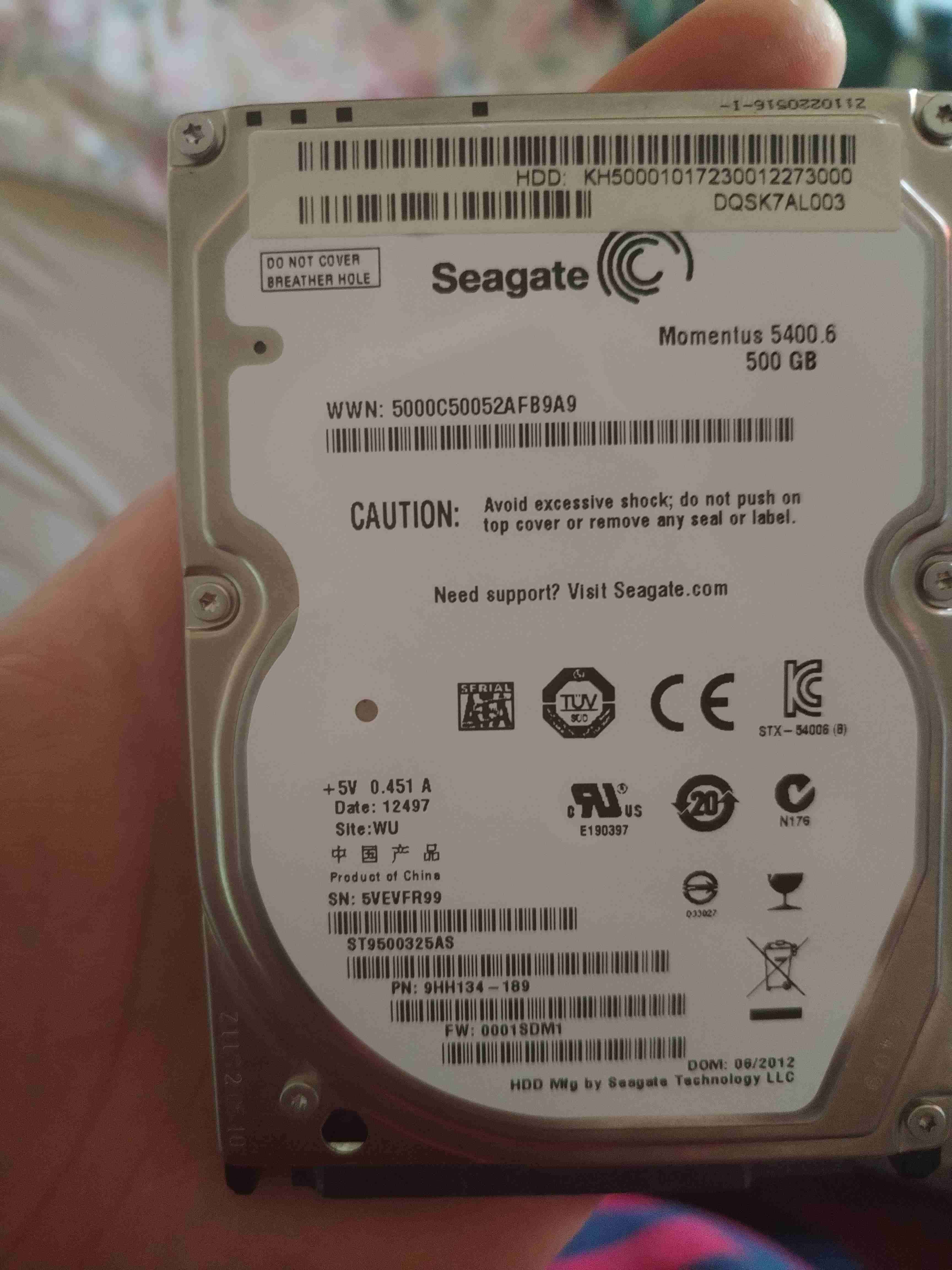 Disco duro Seagate 500GB